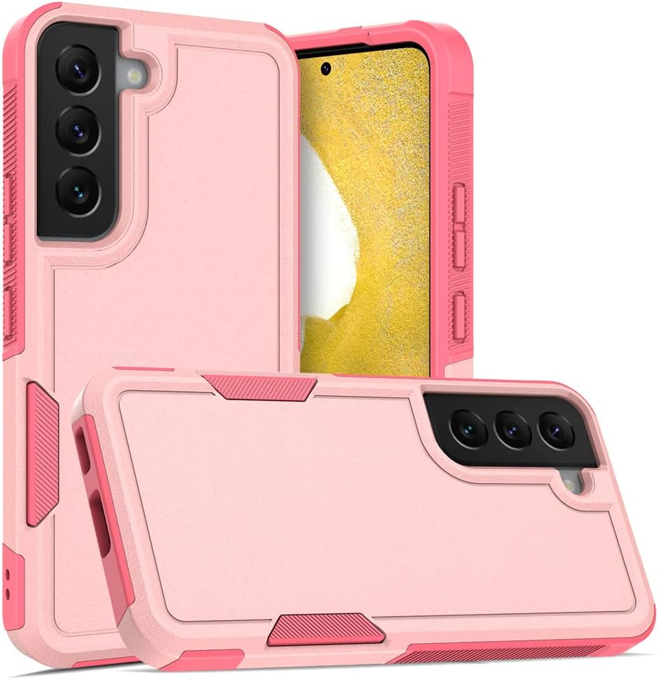 WOGROO Galaxy S22 Case, Samsung S22 Case, Shockproof, Strong and Durable Phone Protective Case for Samsung Galaxy S22, Green  WOGROO Pink  