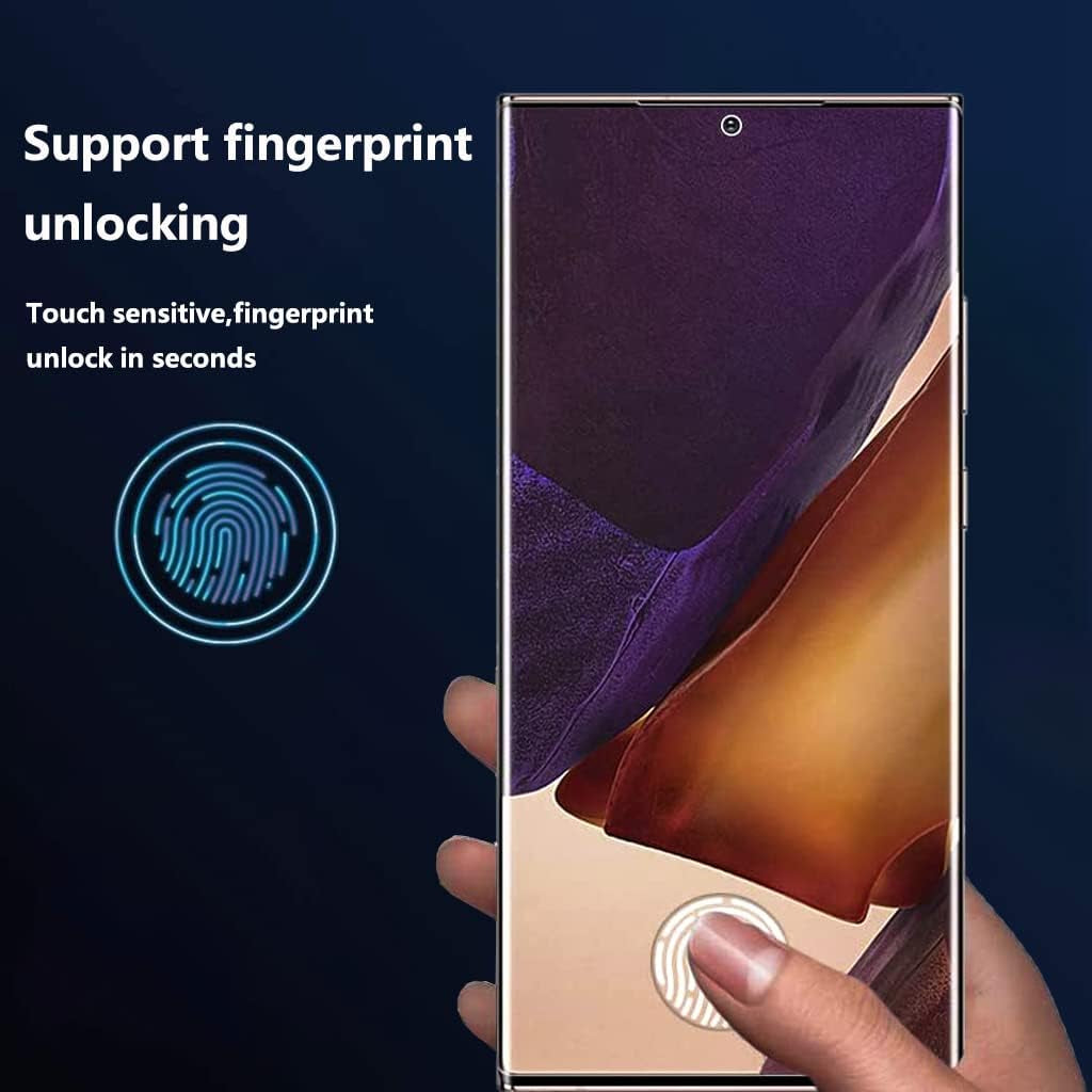 Micger Galaxy Note 20 Ultra Screen Protector, 2 Pack Camera Lens Protector【2+2 Pack】 Compatible Fingerprint, Easy Installation, 3D Glass 9H Hardness Tempered Glass Screen Protector for Samsung Galaxy Note 20 Ultra 5G  Micger   