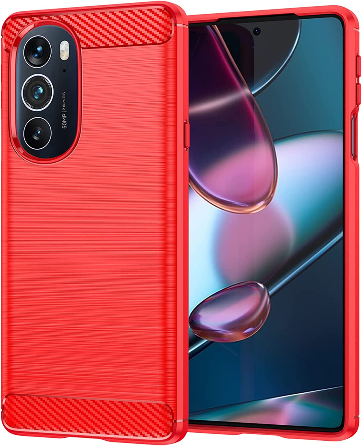 For Motorola Edge 2022 Case, Moto Edge 2022 Case with HD Screen Protector, Fashion Non-Slip Shock-Absorption Flexible TPU Bumper Soft Rubber Protective Phone Case Cover for Motorola Edge 2022, Gray  JINZHI Inc Motorola Moto Edge Plus 2022 Red Brushed Tpu Case Motorola Edge Plus 2022 