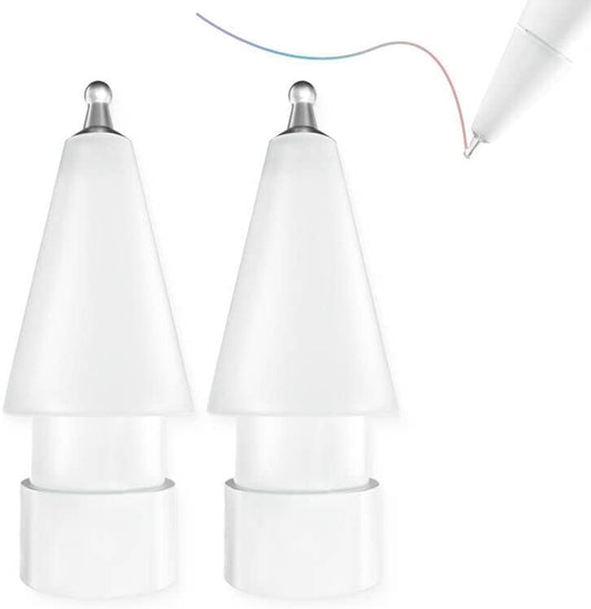 Upgraded Fine Point Pen like Writing Pencil Tips Compatible with Apple Pencil Gen 1St,2Nd, Paper-Feel Wear Out Resistance Ipad Pencil Nibs Fits for Apple Ipad Pro Pen,2 Pack White  BPOPO   