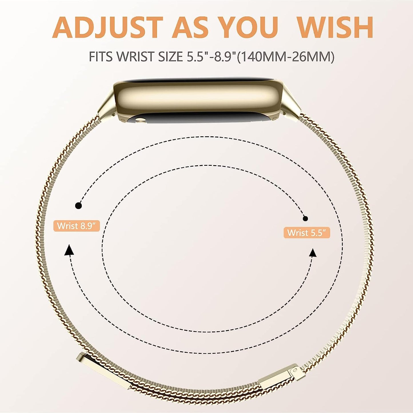 Zedoli Compatible with Fitbit Luxe Bands for Women Men, Stainless Steel Milanese Mesh Loop Metal Replacement Strap Wrist Band for Fitbit Luxe/Luxe Special Edition Fitness and Wellness Tracker  Zedoli   