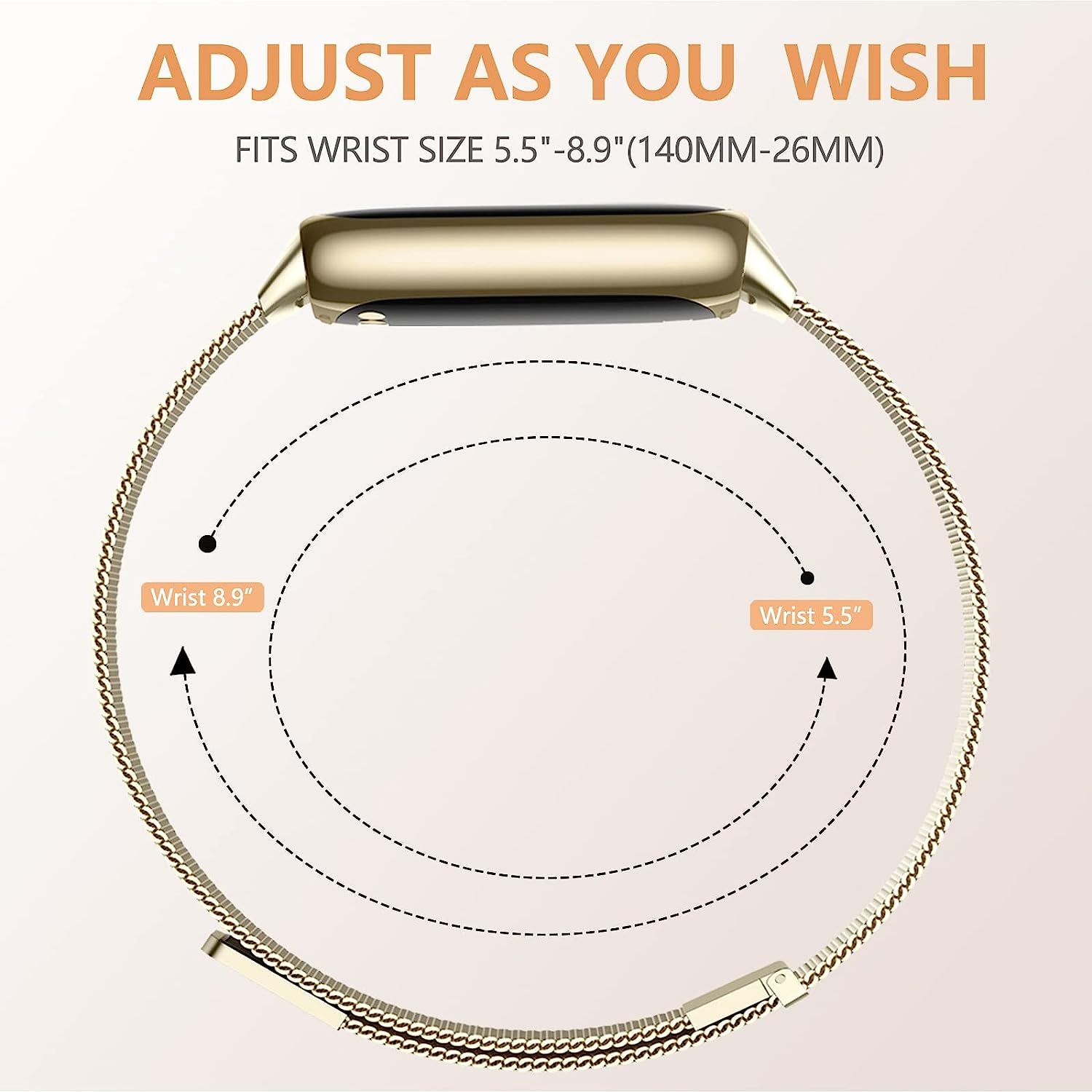 Zedoli Compatible with Fitbit Luxe Bands for Women Men, Stainless Steel Milanese Mesh Loop Metal Replacement Strap Wrist Band for Fitbit Luxe/Luxe Special Edition Fitness and Wellness Tracker  Zedoli   