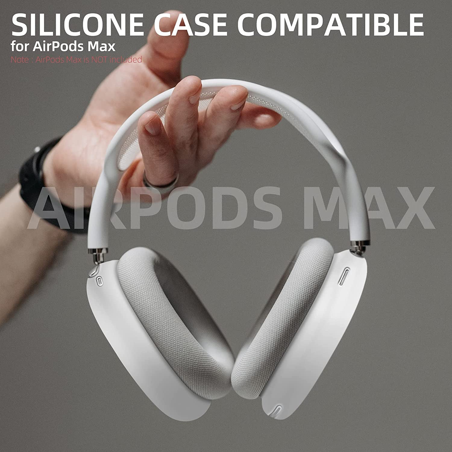 Seltureone Silicone Case Cover for Airpods Max, Anti-Scratch No Yellowing Accessories for Airpods Max, Precise Fit, Scratch-Resistant, Lightweight and Stylish (White)  Seltureone   