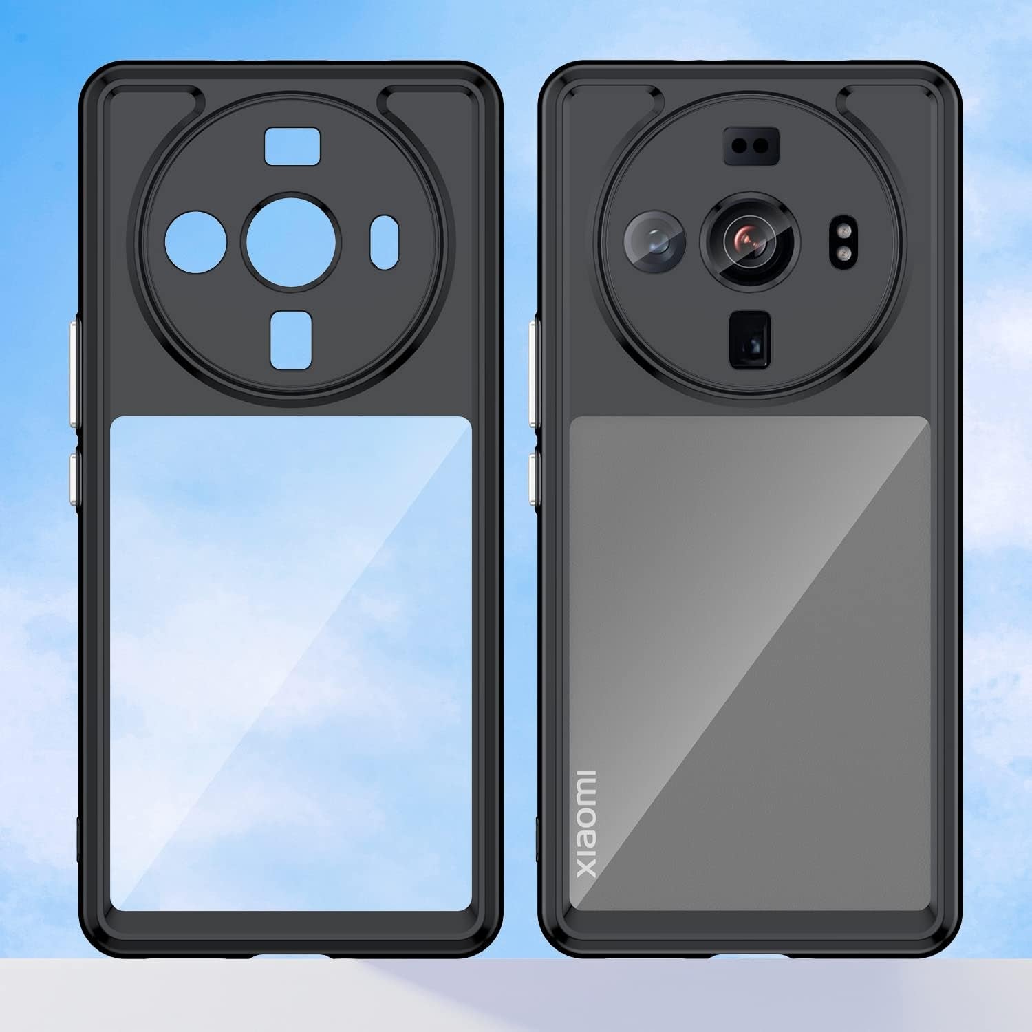 DFTCVBN Phone Case for Xiaomi 12S Ultra Case, 2203121C Case with HD Screen Protector, Soft Bumper with Clear Crystal PC Hard Back Shockproof Cover Cases for Xiaomi 12S Ultra 5G Black  DFTCVBN   