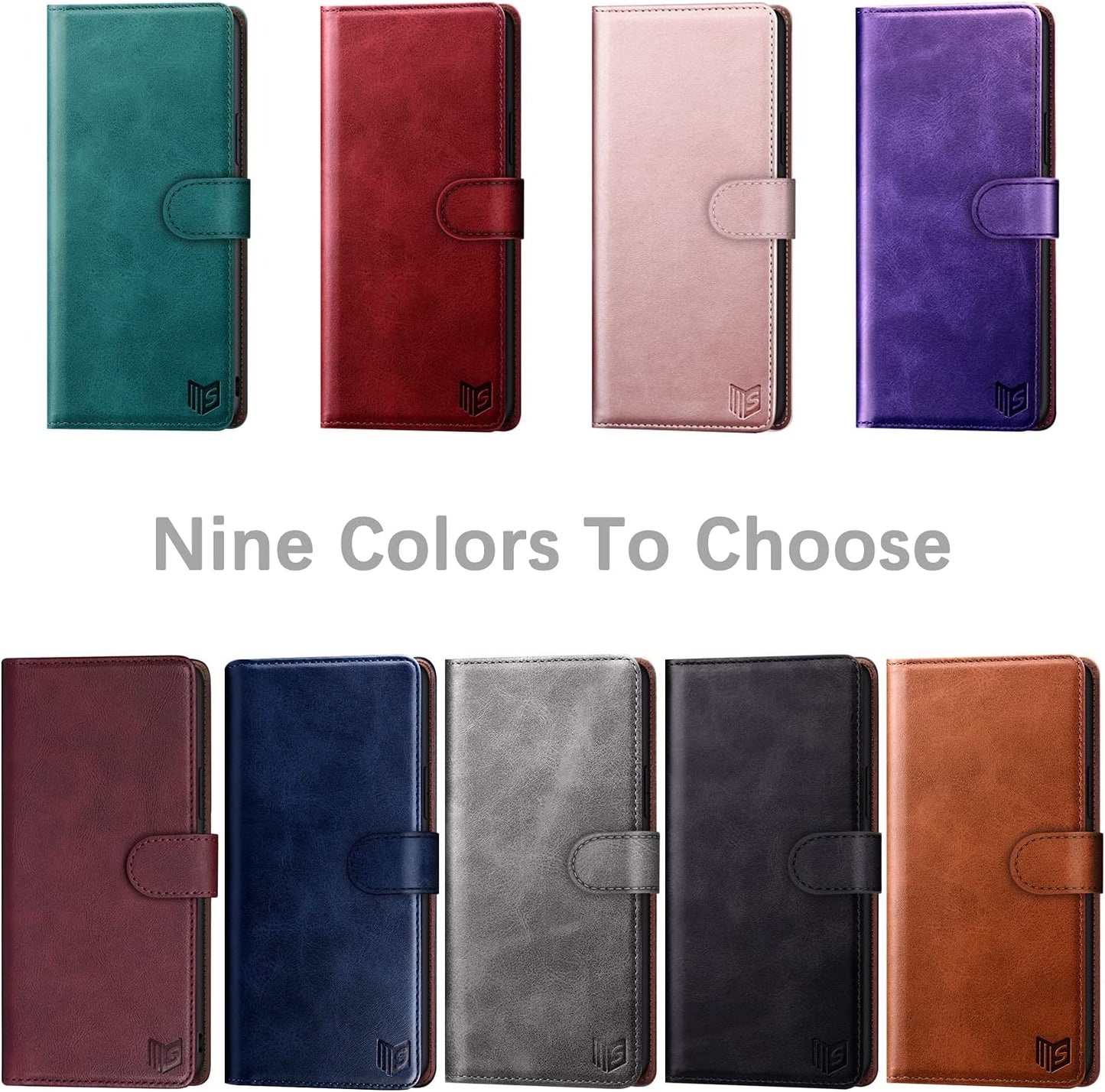 SUANPOT for Samsung Galaxy S21 Ultra 6.8" with RFID Blocking Leather Wallet Case Credit Card Holder,Flip Folio Book Phone Case Shockproof Cover Women Men for Samsung S21 Ultra Case Wallet Red  SUANPOT   