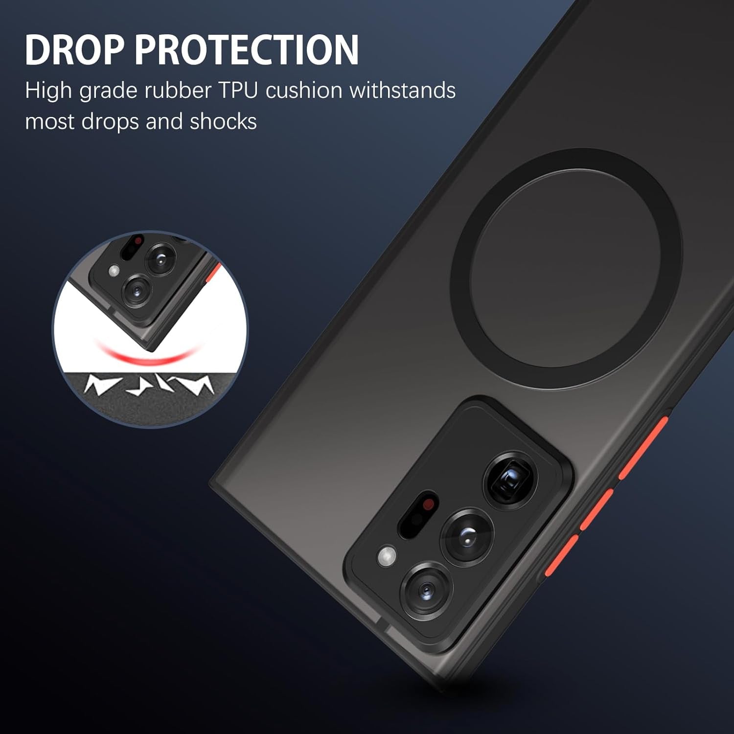 DUEDUE for Samsung Galaxy Note 20 Ultra Case Magnetic[Compatible with Magsafe], Full Body Protective Cover TPU Shockproof Slim Phone Case for Samsung Note 20 Ultra 4G/5G, Black  DUEDUE   