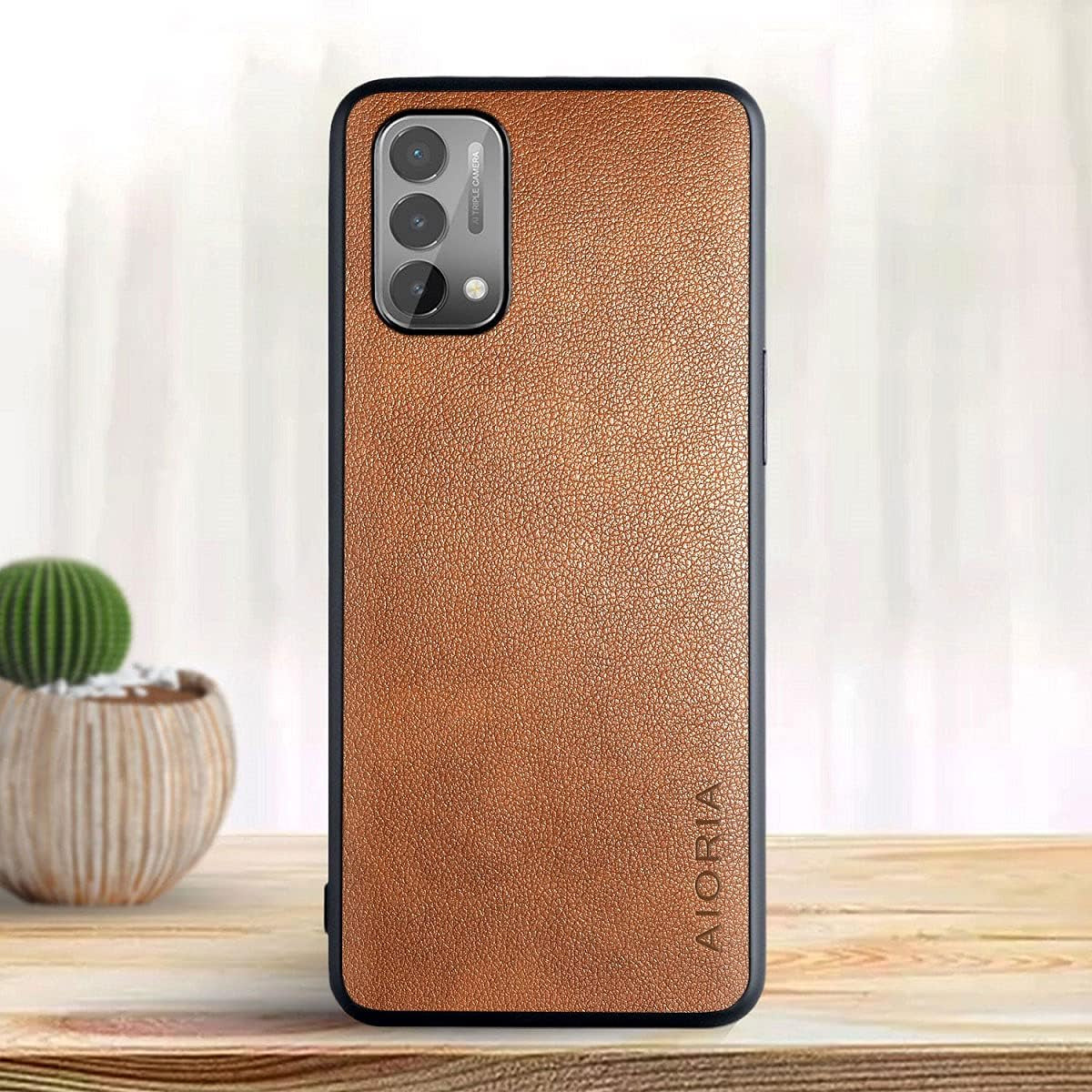 Aioria for Oneplus Nord N200 5G Case, 6.49 Inch Premium PU Leather Phone Cover Retro Design Full Protective Case for Oneplus Nord N200 5G (Coffee)  Aioria   