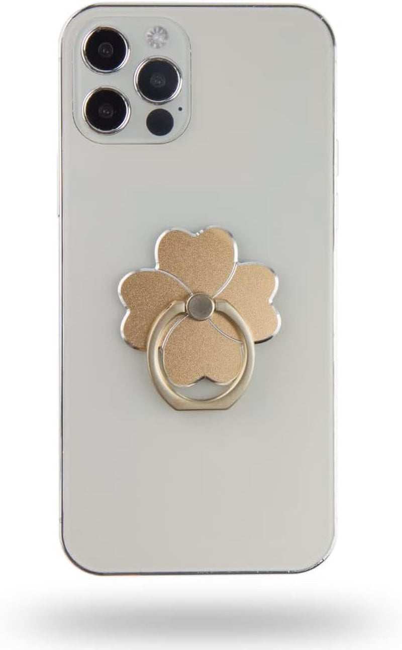 Lucky Grass Metal Cell Phone Ring Holder for Hand, Zinc Alloy Phone Back Ring Grip for Finger or Case (Gold)  SUNURS   