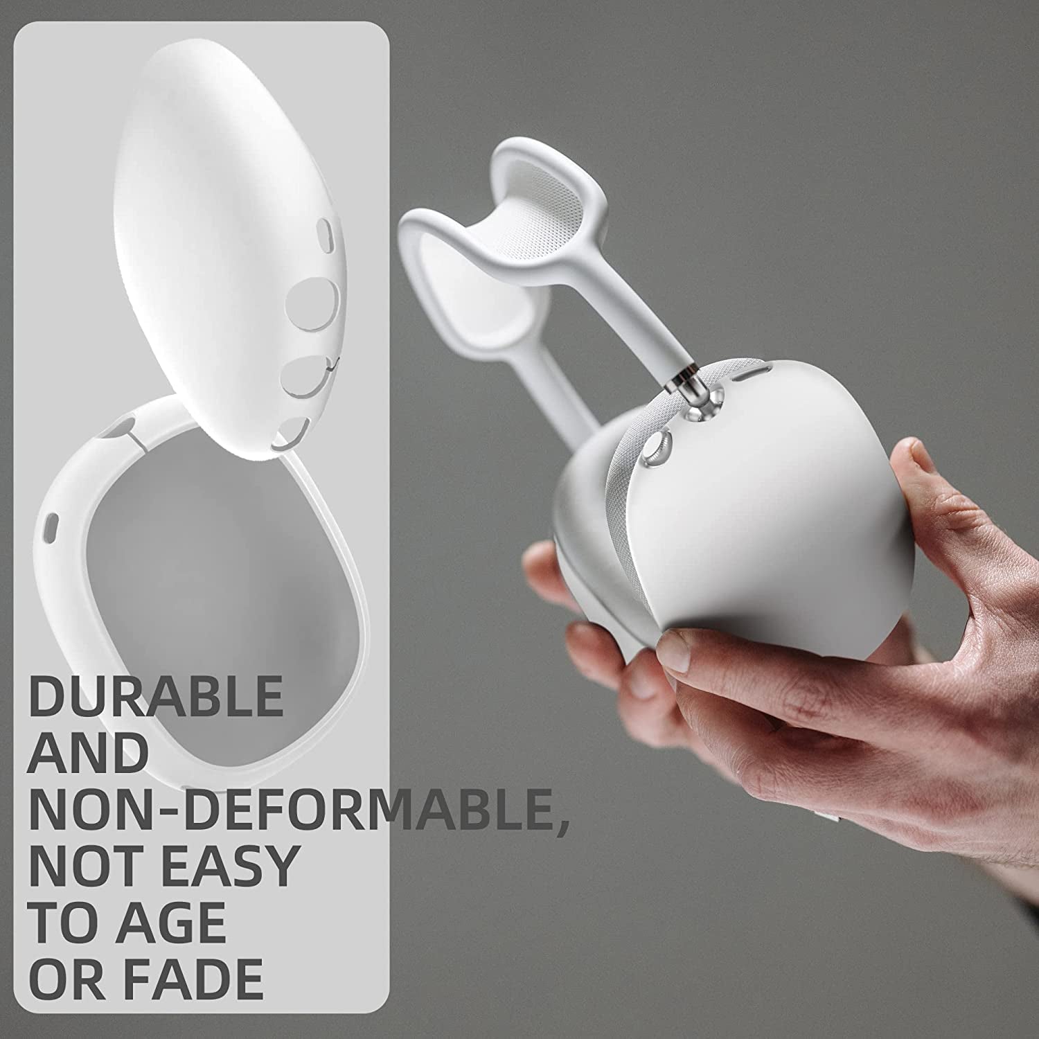 Seltureone Silicone Case Cover for Airpods Max, Anti-Scratch No Yellowing Accessories for Airpods Max, Precise Fit, Scratch-Resistant, Lightweight and Stylish (White)  Seltureone   