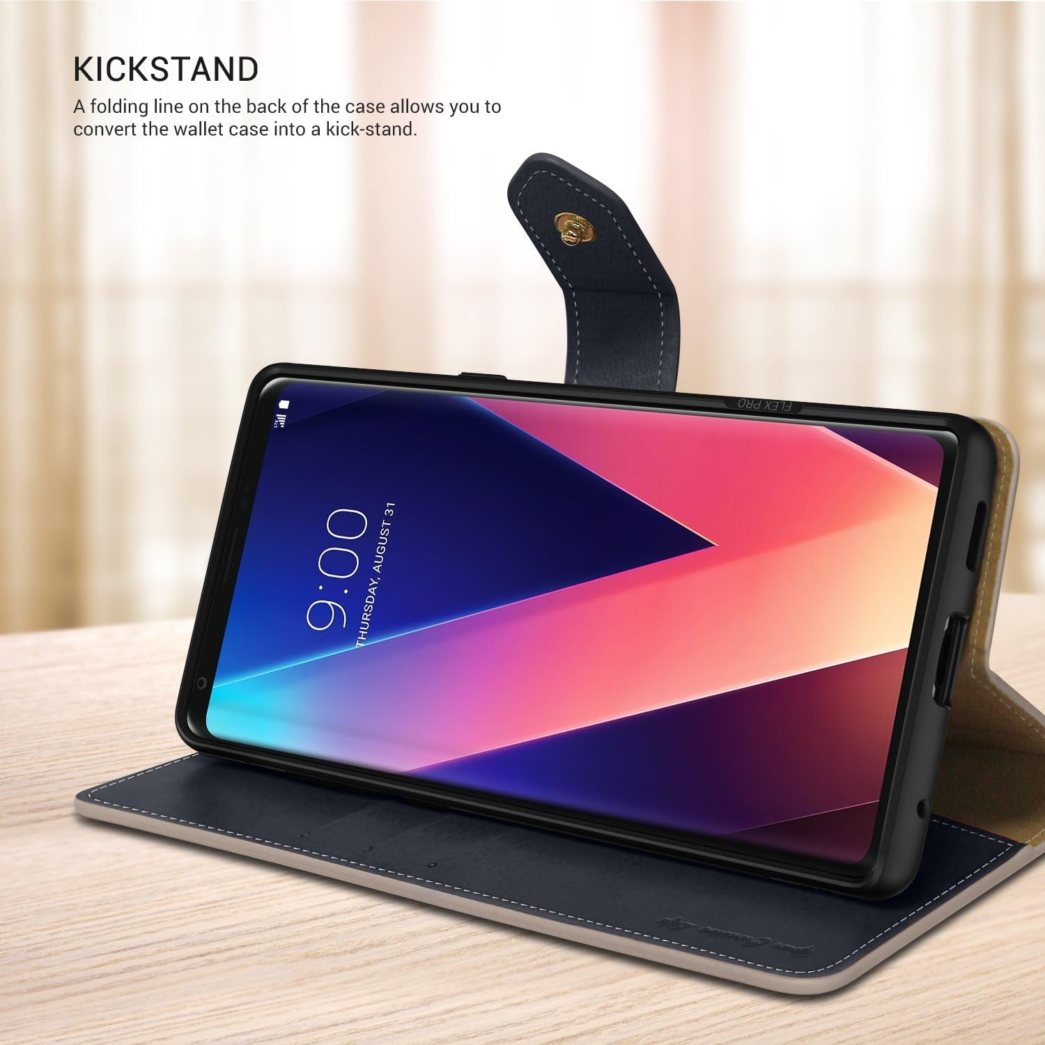 Obliq Premium Leather Wallet Case Cardholder and Kickstand for LG V20 - Mud Gray  ObliqPress-58766   