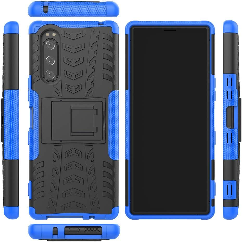 Jielangxin Keji Case for Sony Xperia 5 Case Cover,Case for Sony Xperia 5 J8210 J8270 J9210 Case Shockproof Mobile Phone Case Stand Blue  Jielangxin Keji   