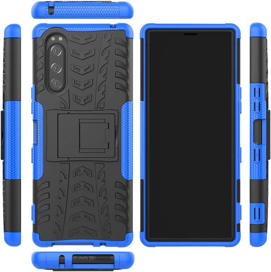 Jielangxin Keji Case for Sony Xperia 5 Case Cover,Case for Sony Xperia 5 J8210 J8270 J9210 Case Shockproof Mobile Phone Case Stand Blue  Jielangxin Keji   