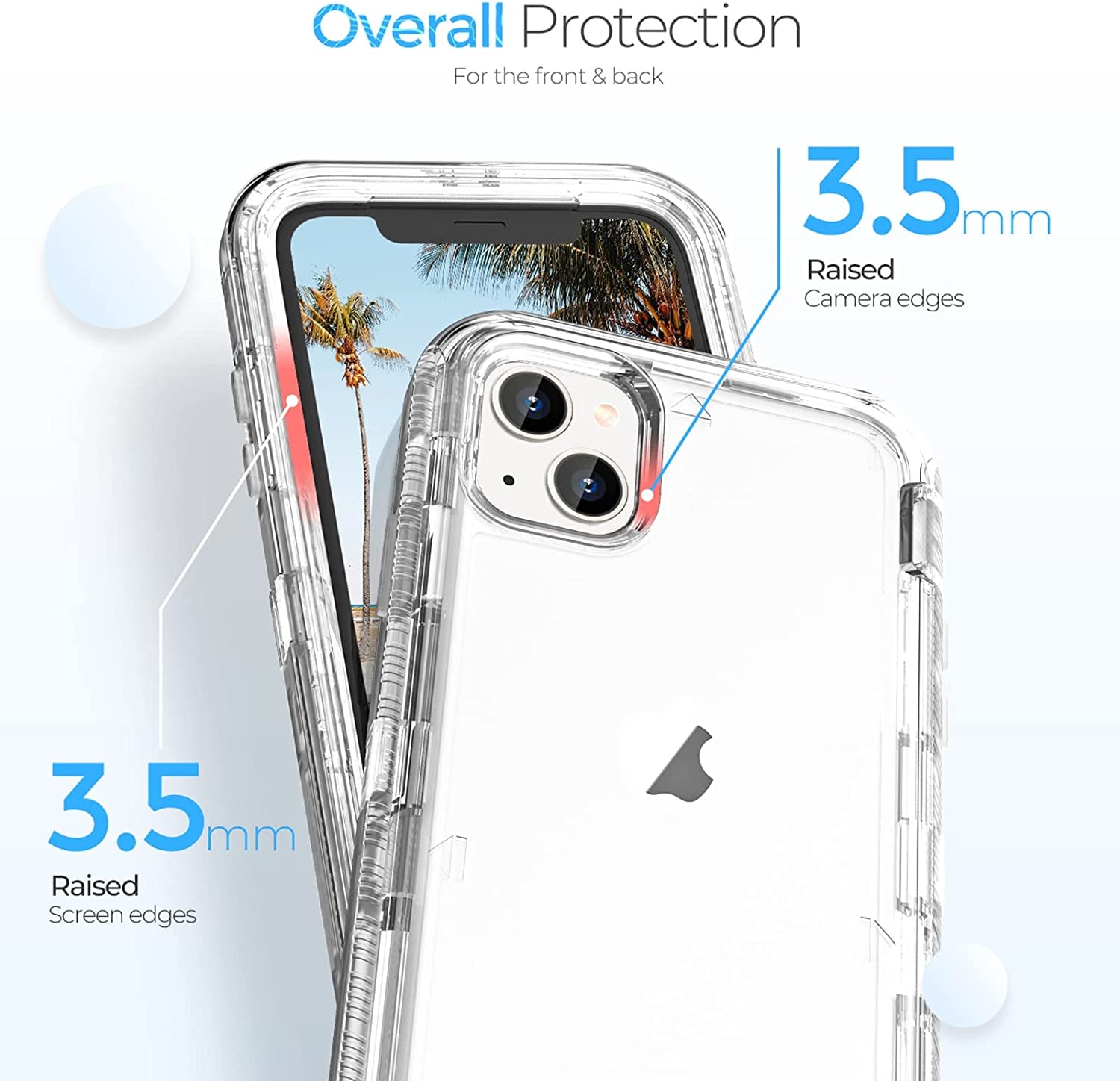 Oribox for Iphone 14 Case for Iphone 13 Case, Heavy Duty Shockproof Anti-Fall Clear Case  ORIbox   