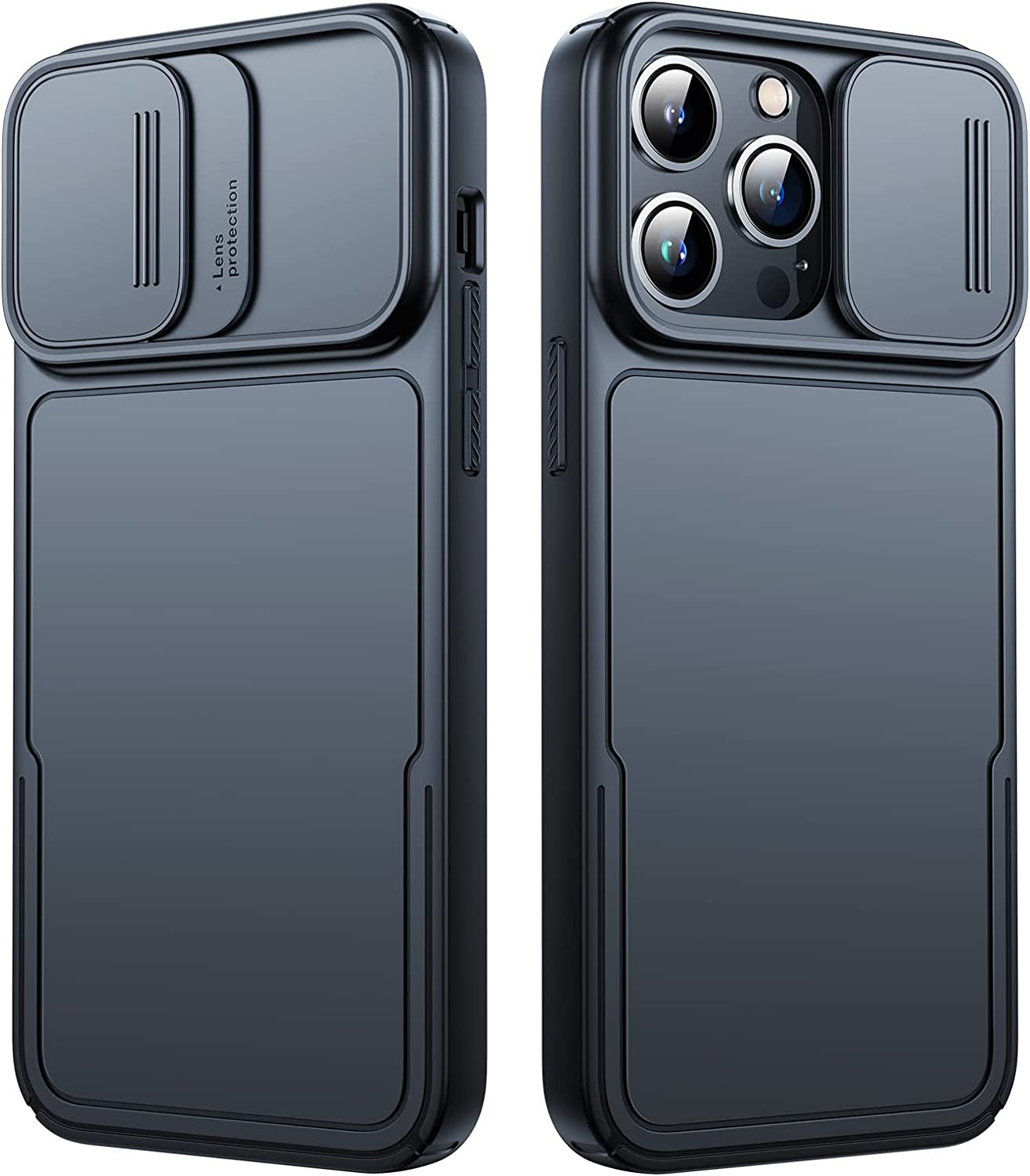 Simtect Designed for Iphone 14 Pro Case with Sliding Camera Cover, Shockproof & Military-Grade Protective Silicone Phone Case for Iphone 14 Pro 6.1 Inch - Clear  Simtect   