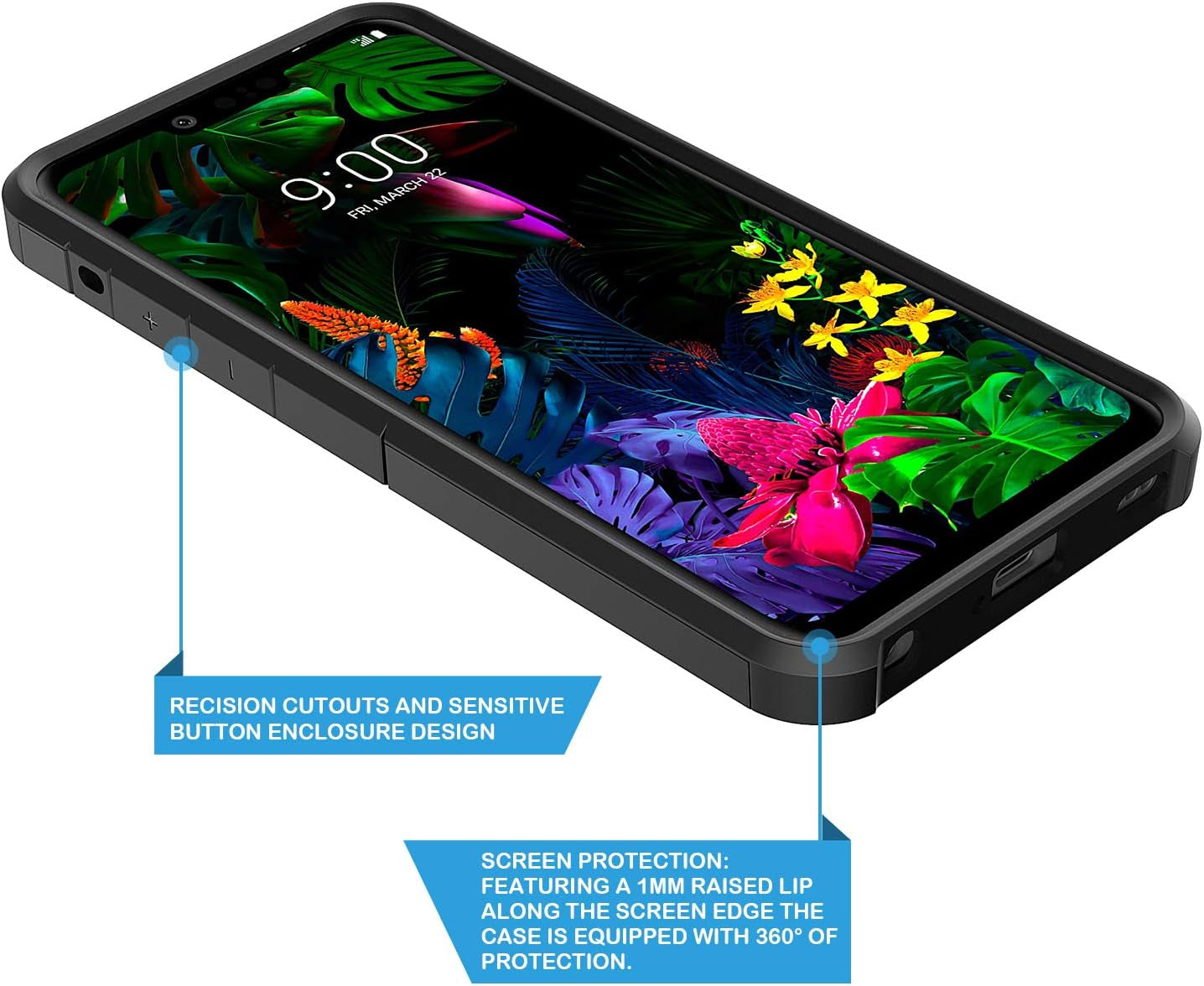 Rosebono Compatible with LG G8 Thinq Case, Slim Hybrid Dual Layer Shockproof Hard Cover Graphic Cover Armor Case for LG G8 Thinq (Dream Catcher)  Rosebono Fashion   