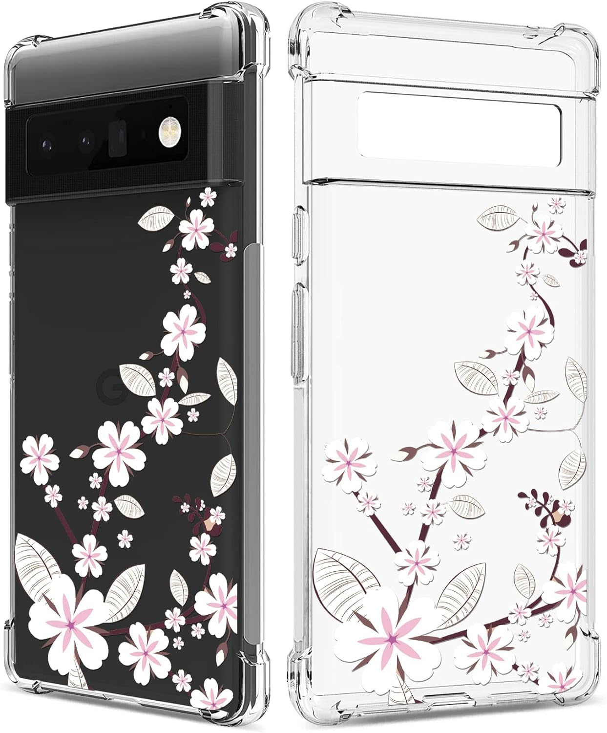 GREATRULY Floral Clear Case for Pixel 6 Pro for Women/Girls,Pretty Phone Cover for Google Pixel 6 Pro,Flower Design Slim Soft Transparent Drop Proof TPU Protective Silicone Bumper Shell,Fl-T  GREATRULY   