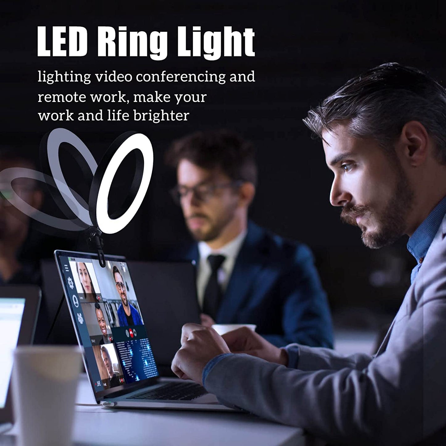 Jiozer,Selfie Ring Light for Zoom Meeting, Dimmable Desktop LED Circle Light with Tripod Stand, 6'' Lighting Kit Gifts for Live Streaming/Laptop Video Conference/Makeup/Youtube/Vlog/Video Recording  JIOZER   