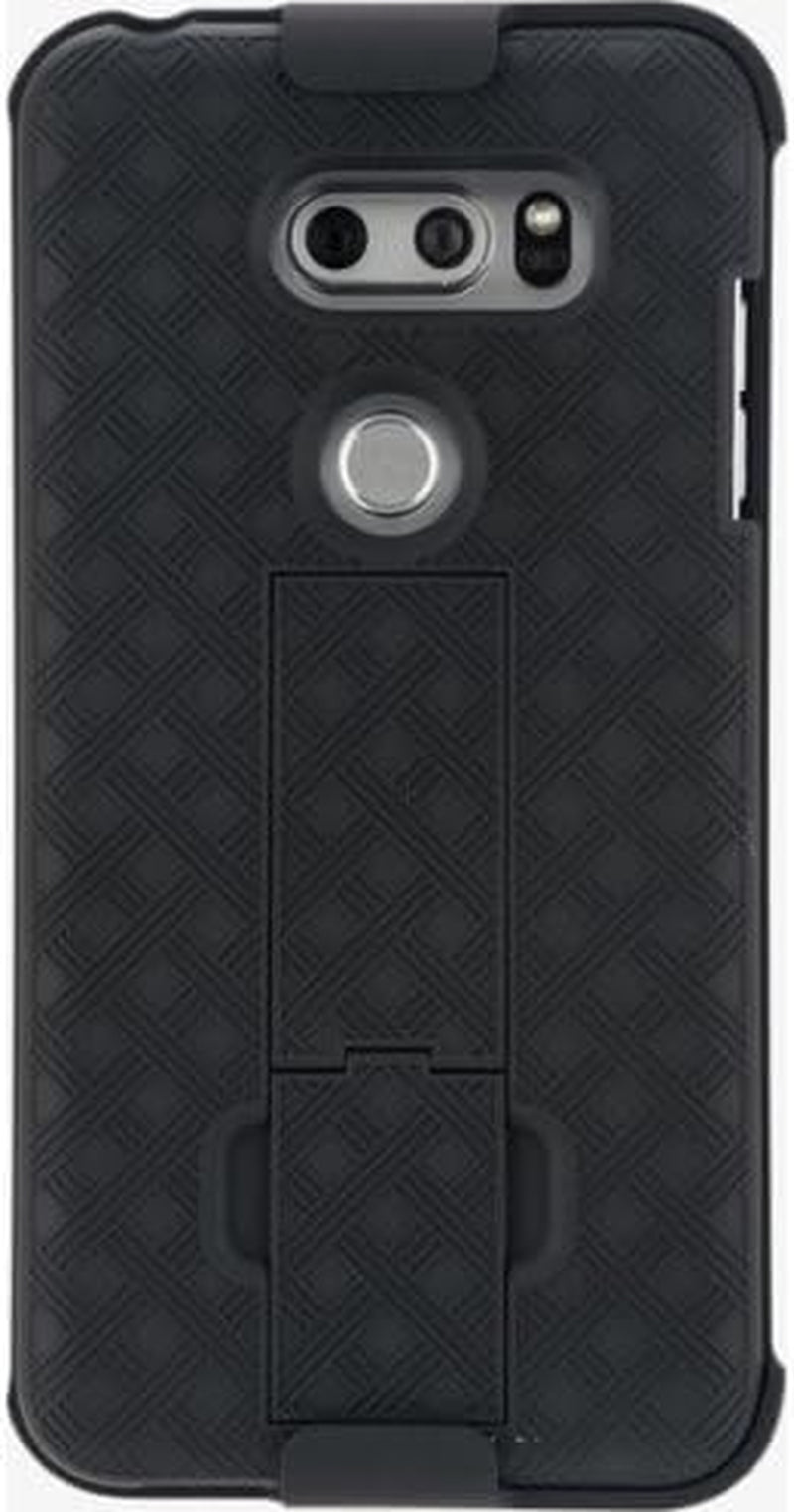 Verizon Shell Holster Combo with Kickstand Protection Case for LG V30 - Black Retail Packaging  Verizon Wireless   