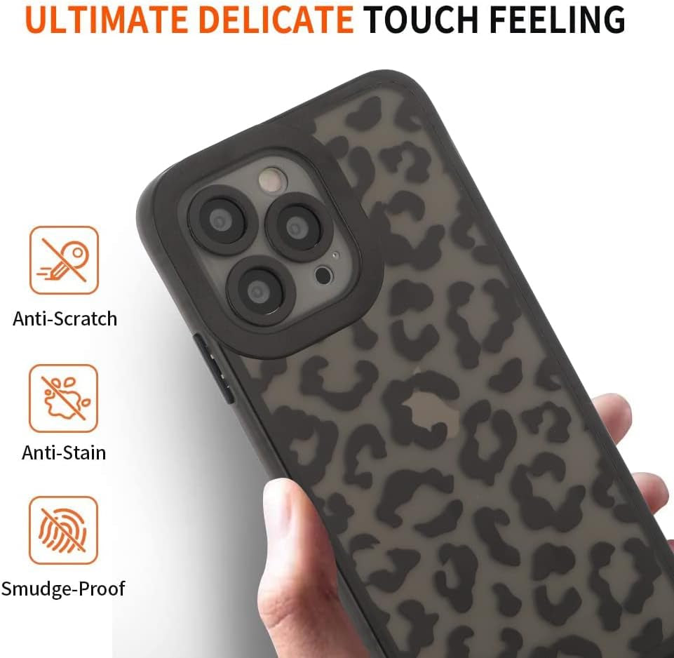 ZIYE Iphone 13 Pro Leopard Clear Case with Camera Protection, Silicone TPU Cheetah Design Cover 6.1 Inch  ZIYE   