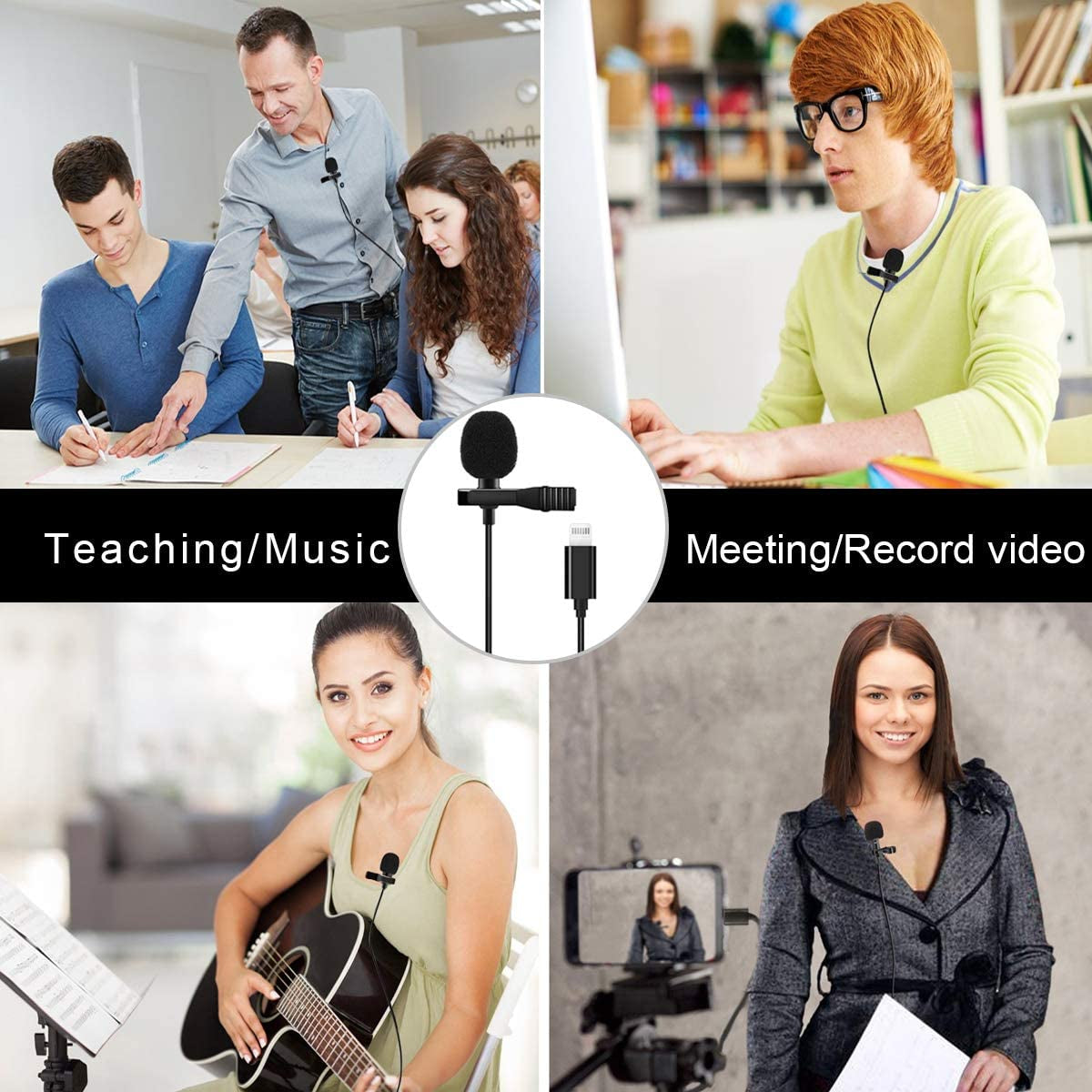 Valband Lavalier Microphone Professional for Iphone/Video Conference/Podcast/Voice Dictation/Youtube Grade Omnidirectional Phone Audio Video Recording Condenser Microphone (6M)  Valband   