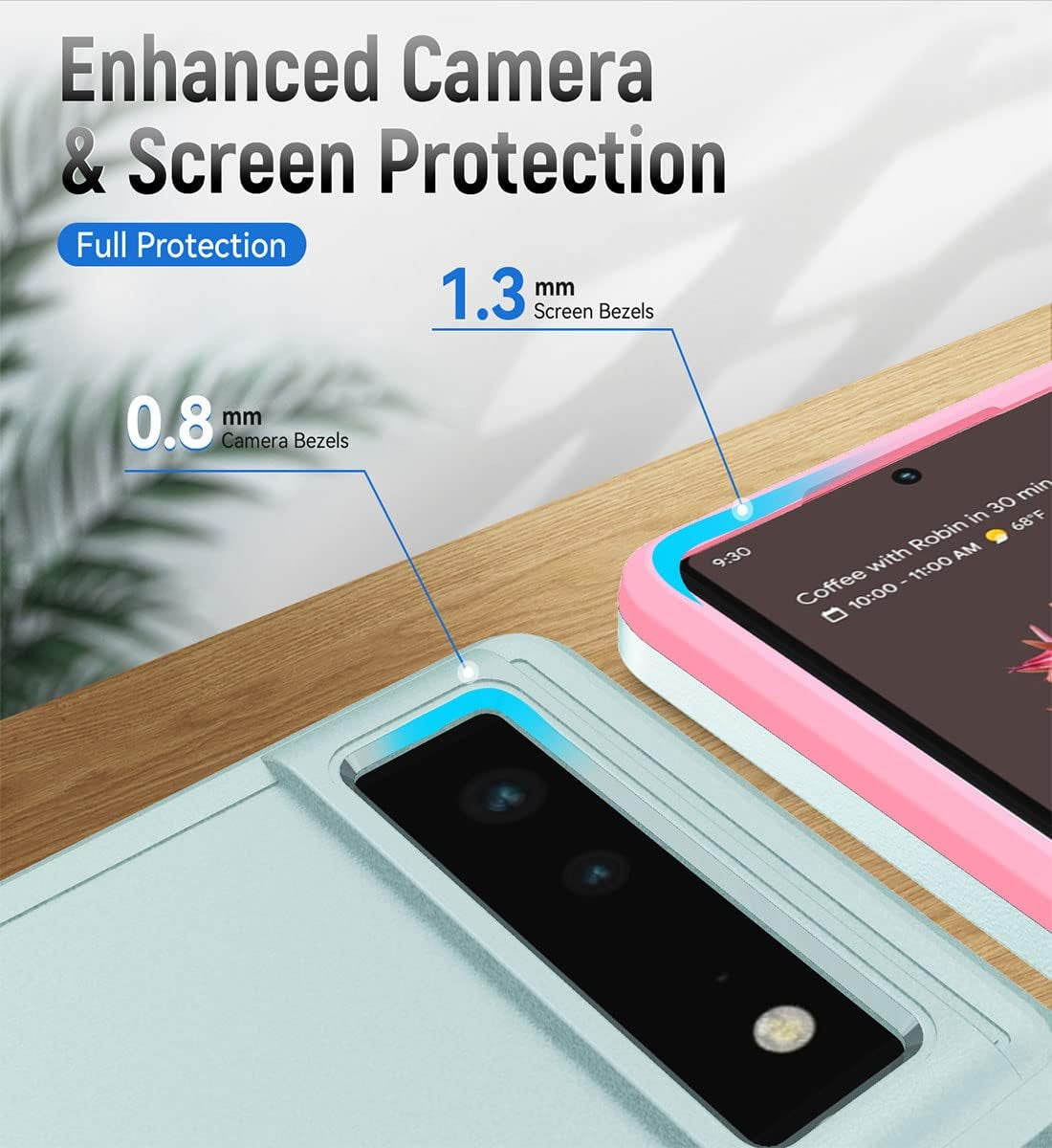 Case for Google Pixel 6,Google 6 Phone Case Heavy Duty,Drop Tested Cover with Magnetic Kickstand and 360°Finger Ring Holder Kickstand Case for Google Pixel 6(Green  Anzruosu   