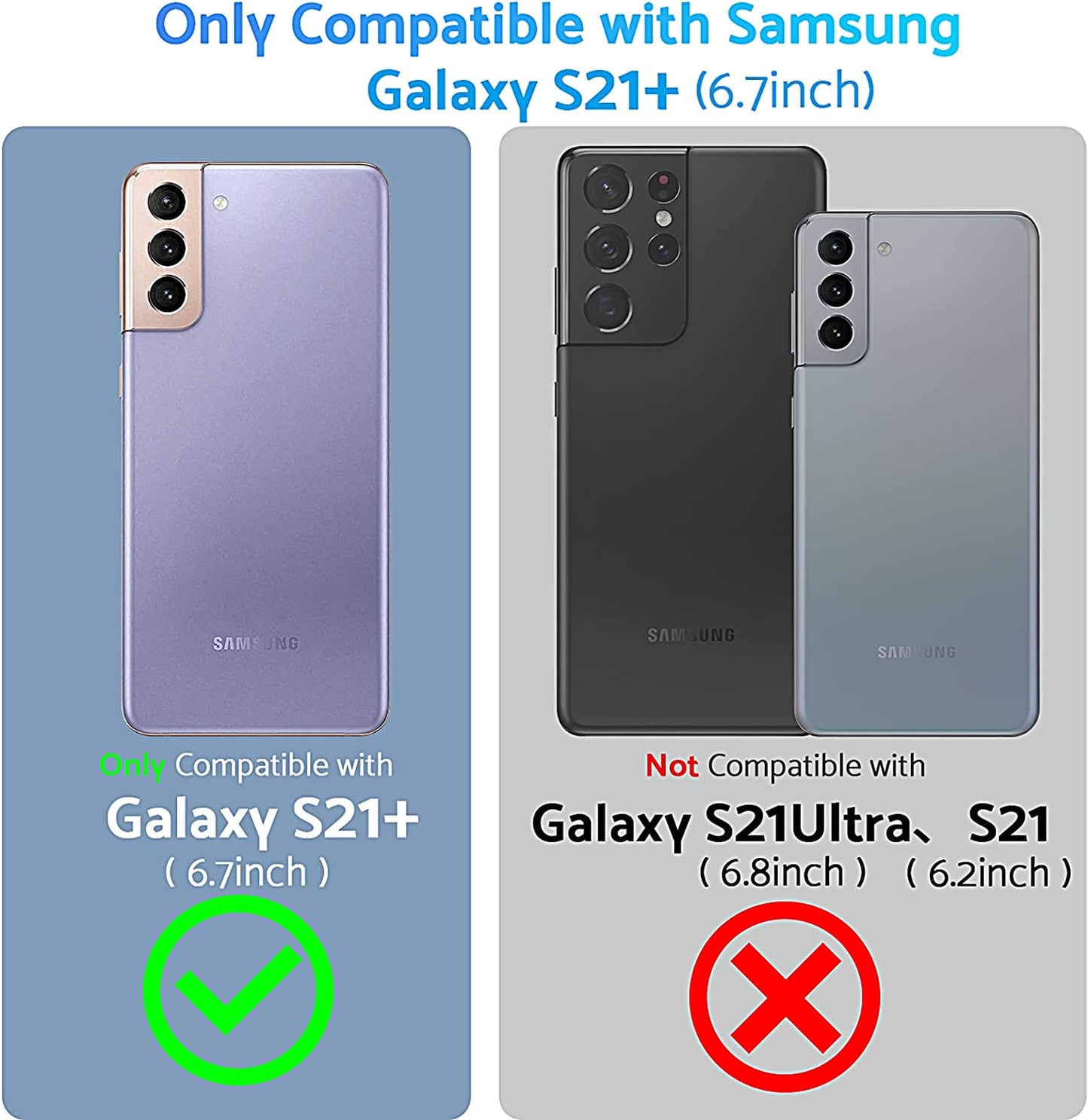 Anqrp Hidden Series Galaxy S21+ plus Case 5G,[No Fall-Off Kickstand] 360° Embedded Ring, 15Ft Military Grade Shockproof Protective Phone Case Designed for Samsung Galaxy S21 plus 6.7 Inch, Silver  Anqrp   