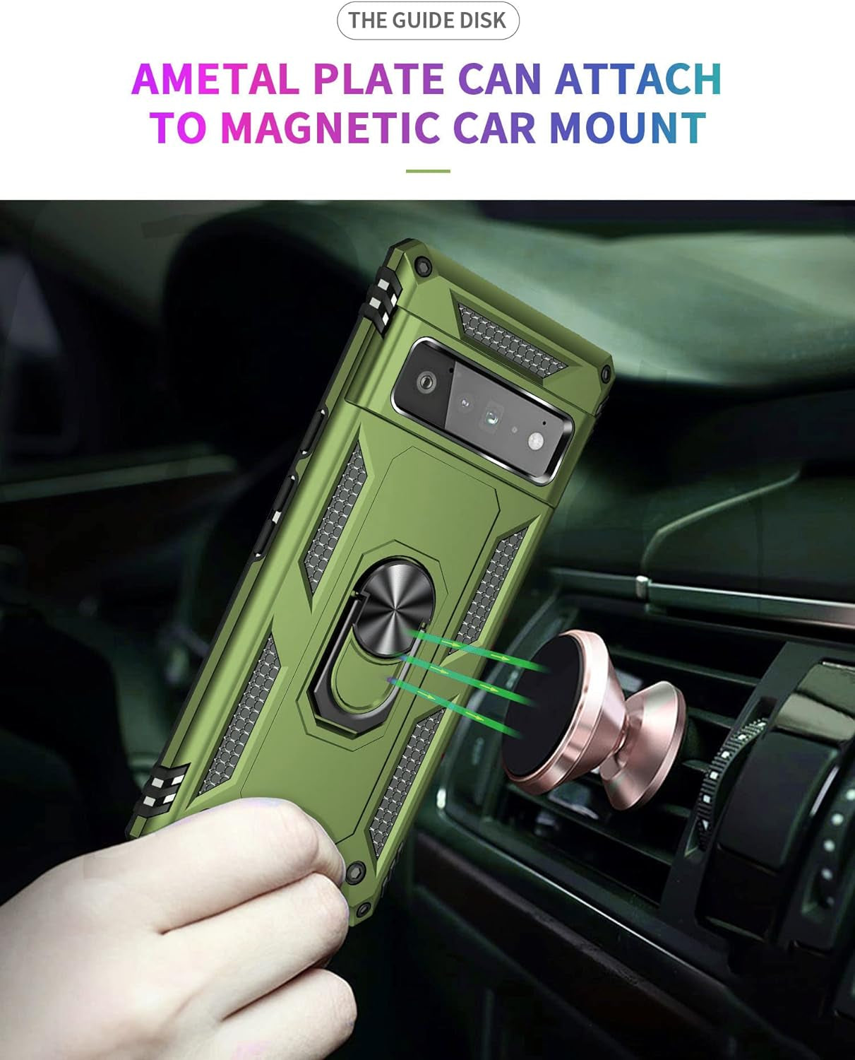 ZOEII 6 Pro Case,Pixel 6 Pro Case,With 360 Stand Military-Grade Dual Layer Protection Case for Google Pixel 6 Pro Armygreen  ZOEII   