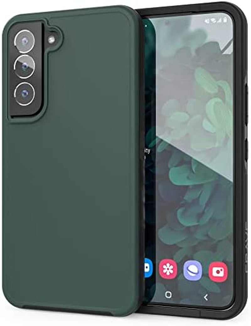 Crave Slim Guard for Galaxy S22 Case, Shockproof Case for Samsung Galaxy S22, S22 5G (6.1 Inch) - Blush  Crave Forest Green  