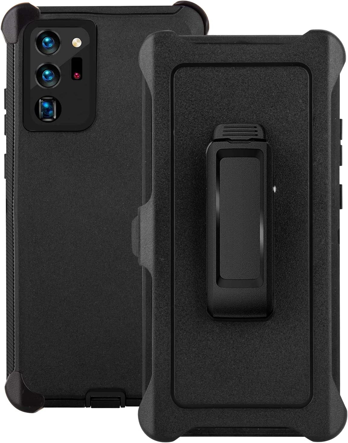 Galaxy Note 20 Case,Drop Protection Full Body Rugged Heavy Duty Case,Shockproof/Drop/Dust Proof 3-Layer Protective Durable Cover for Samsung Galaxy Note 20 (Black)  Cljlixcy Black(With Belt Clip) Compatible With Galaxy Note 20 (6.7 Inch) 