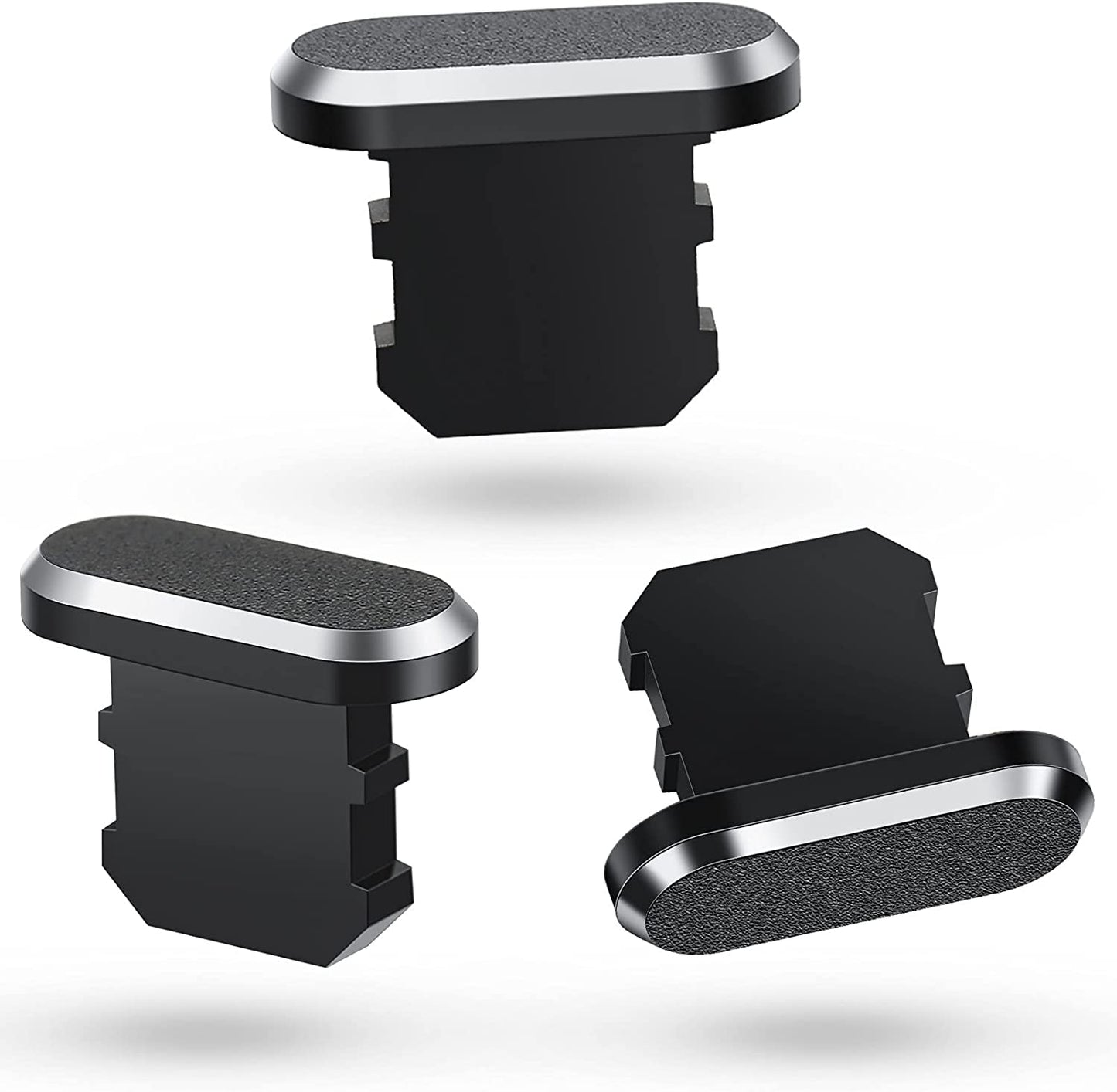 4 Pieces anti Dust Plugs Compatible with Iphone 11, Iphone 12 Protects Charging Dust Cover Compatible with Iphone 11, 12, Pro, Max/X/Xs/Xr, 7, 8 Plus, Ipad Mini/Air (Black)  Weewooday   