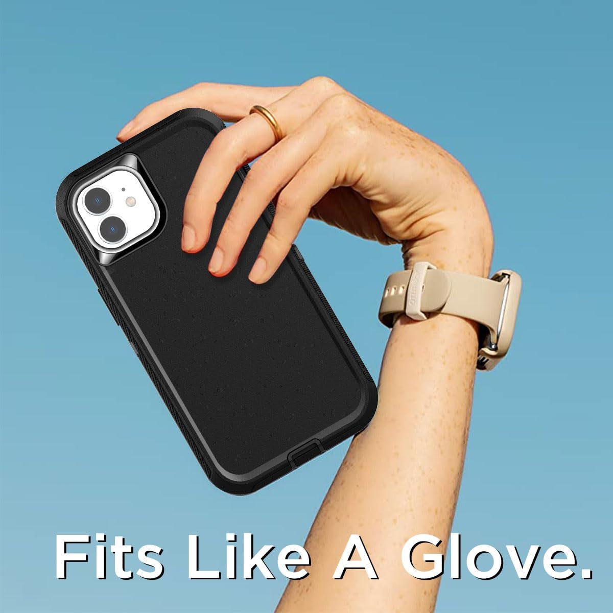 Aicase for Iphone 11 Case (6.1"), Heavy Duty Drop Protection Rugged Shockproof/Drop/Dust Proof 3-Layer Protective Durable Indestructible Phone Cover for Iphone 11, Black  AICase   