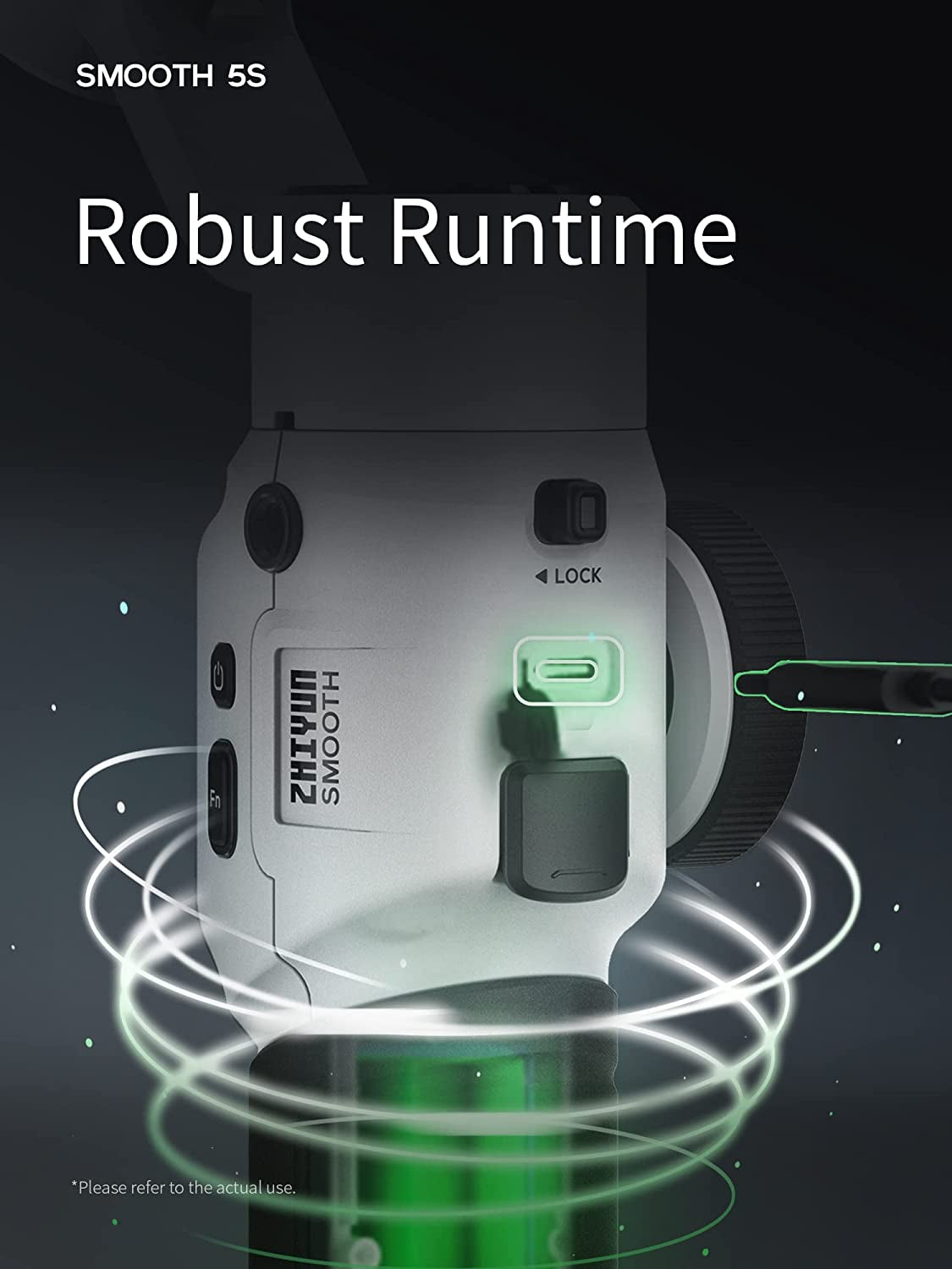 Zhiyun Smooth 5S Gimbal Stabilizer, Upgrated Smooth 5 Phone 3-Axis Handheld Smartphone Gimbal for Iphone Android with Built in LED Fill Light, Grip Tripod (Gray Combo)  ZHIYUN   