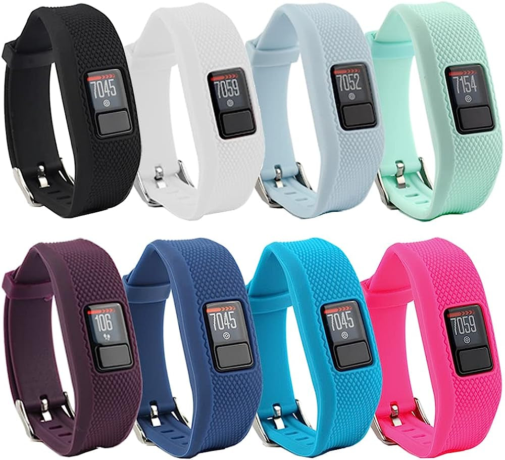 Honecumi Vivofit Jr Bands Compatible with Garmin Vivofit Jr 2 Band/Vivofit 3 Replacement Band for Kids Boys Girls Men Women Vivofit Jr 2 Watchband Wristband Strap Accessories Bands with Secure Clasp  honecumi 8 Pcs Colorful  