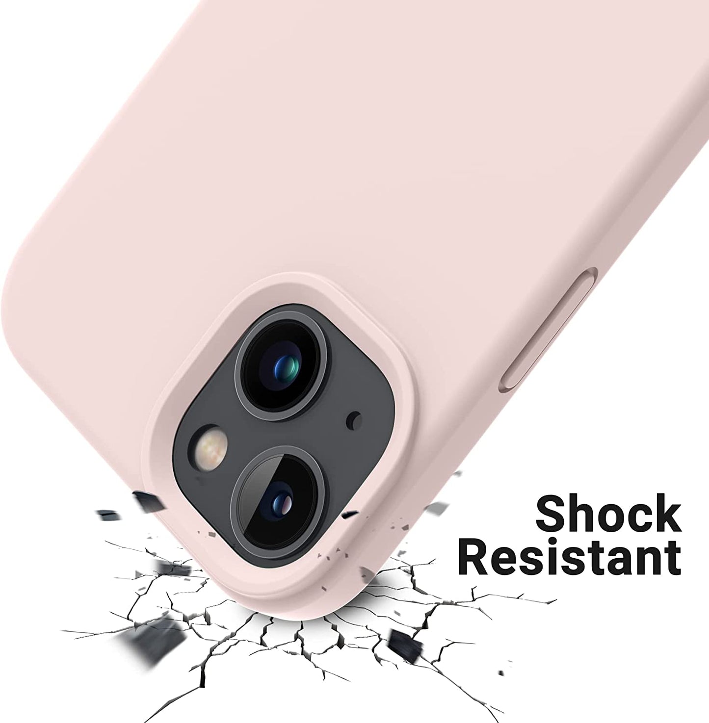 OTOFLY Designed for Iphone 14 Case, Silicone Shockproof Slim Thin Phone Case for Iphone 14 6.1 Inch (Chalk Pink)  OTOFLY Direct   