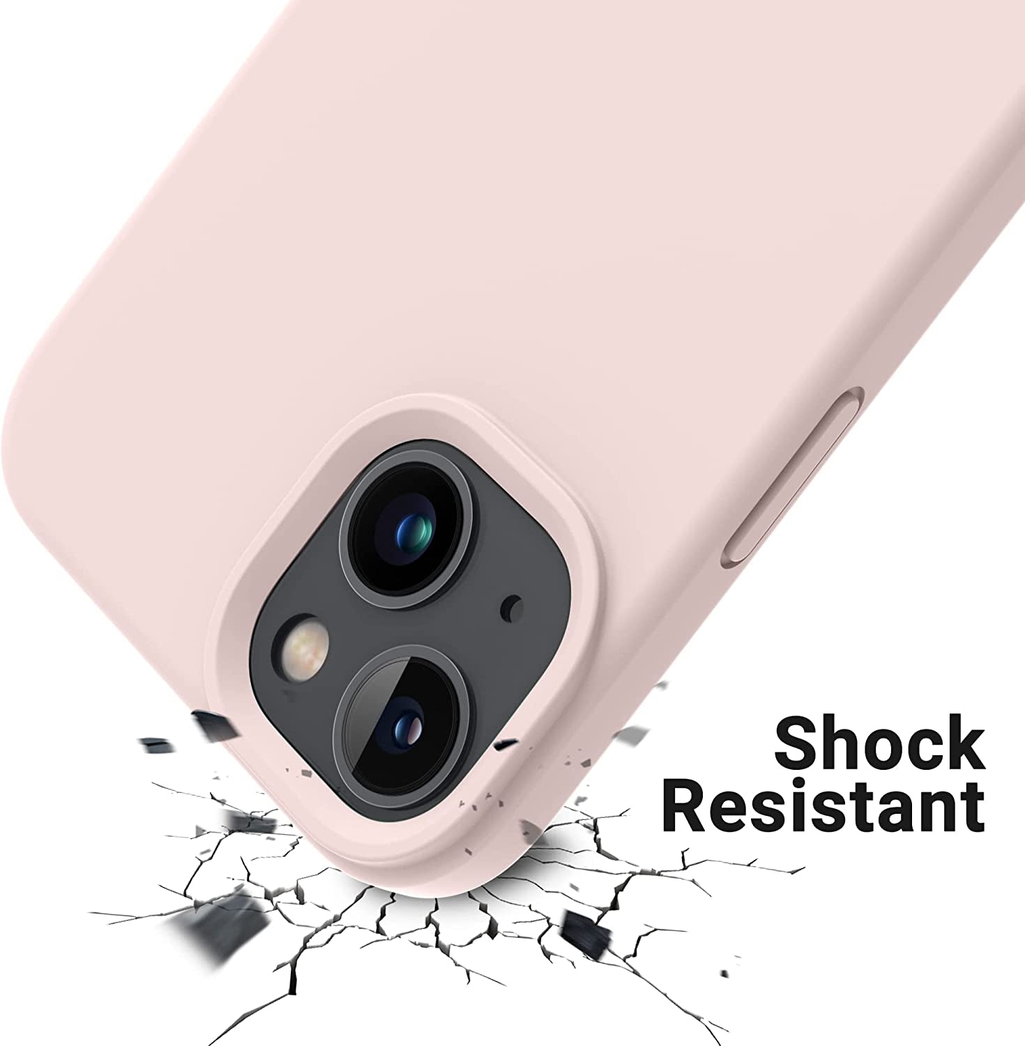 OTOFLY Designed for Iphone 14 Case, Silicone Shockproof Slim Thin Phone Case for Iphone 14 6.1 Inch (Chalk Pink)  OTOFLY Direct   