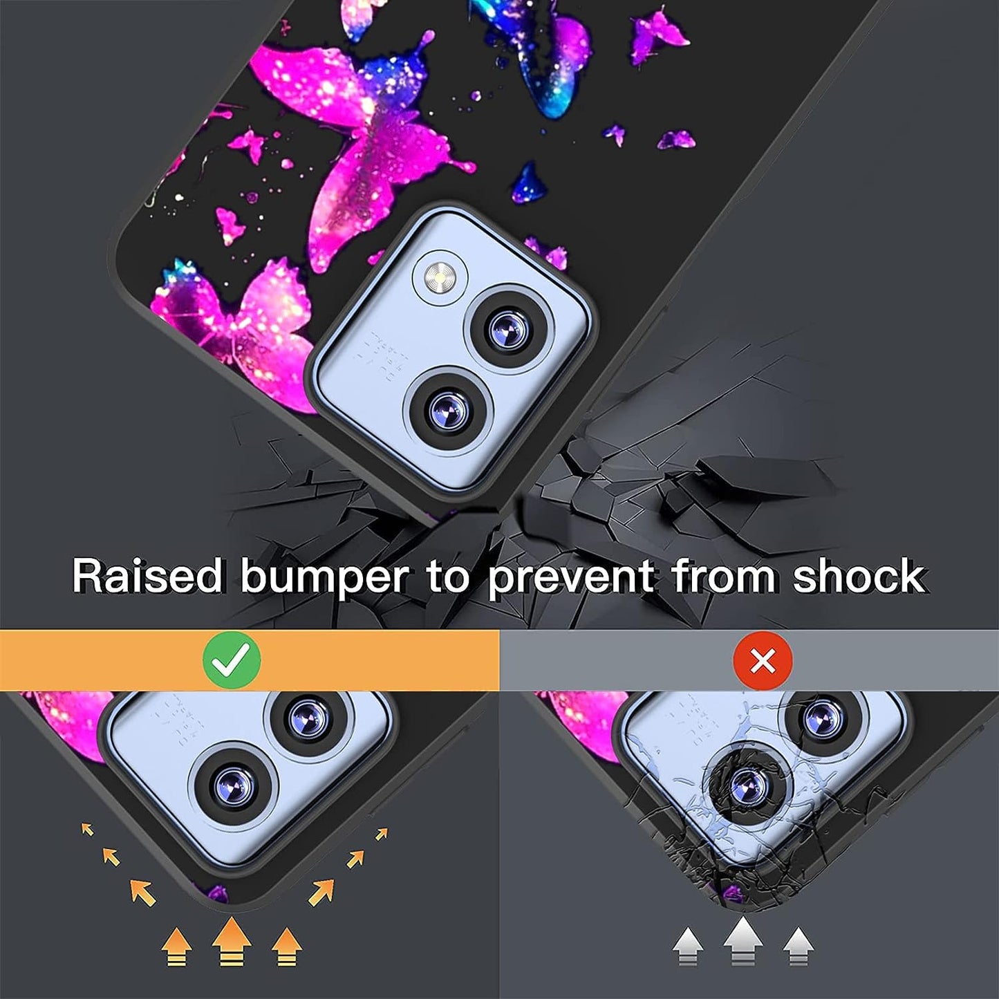 Warmson Case for Moto G Stylus 5G 2023,Motorola Moto G Stylus 5G 2023 Case Full Body Flexible Soft TPU Shock-Absorption Protective Moto G Stylus 5G 2023 Case Galaxy Butterfly Case for Women Girls Men  Warmson   