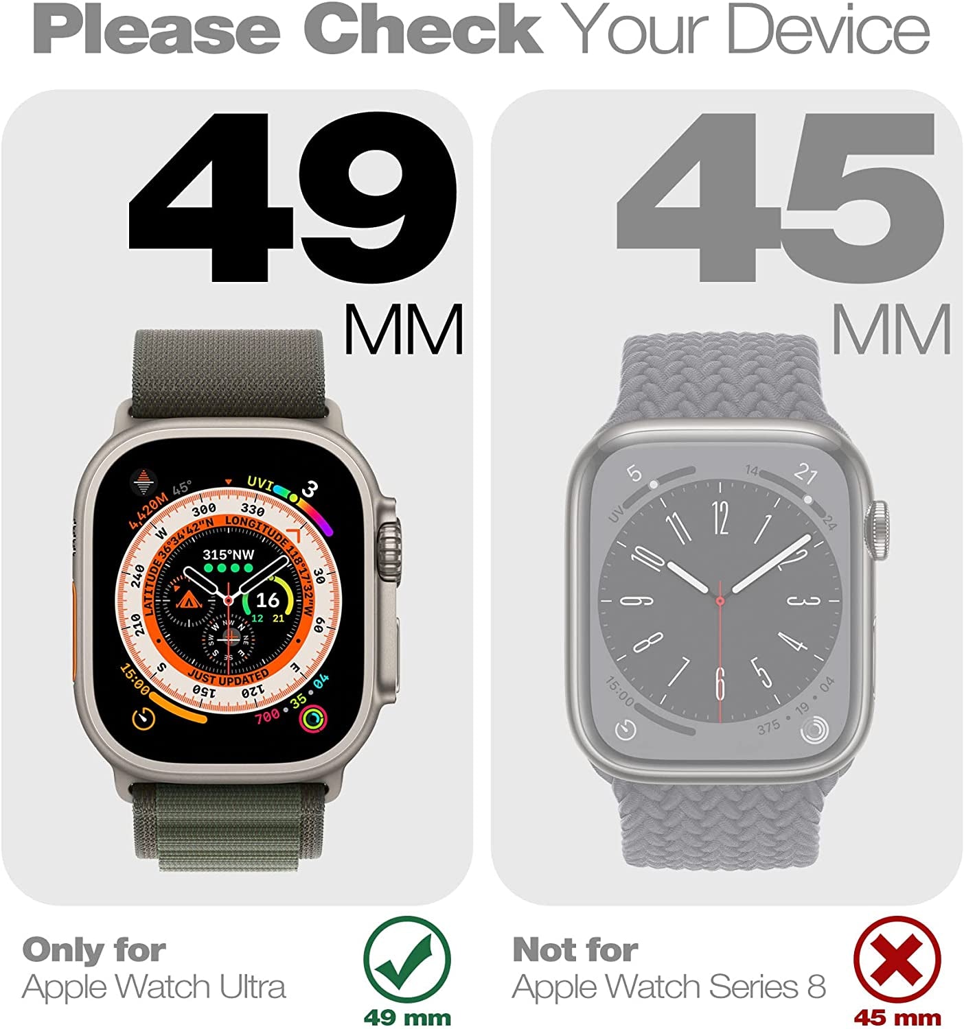 SURITCH Band Compatible with Apple Watch Ultra 49Mm, Soft Silicone Bumper Protective Case with Strap Bands for Apple Watch Ultra Band Men Women  SURITCH   