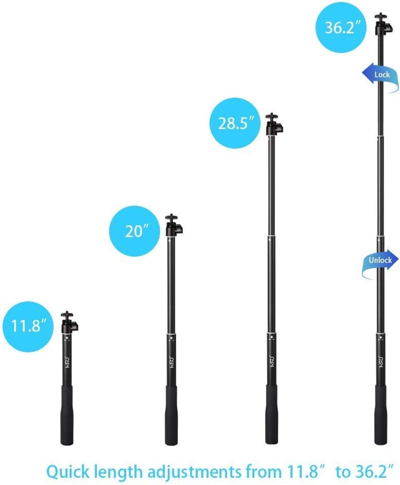 HSU Extendable Selfie Stick, Waterproof Hand Grip with Octopus Tripod Stand for Gopro Hero 11/10/9/8/7/6/5/4, Handheld Monopod Compatible with Cell Phones, AKASO Campark and Other Action Cameras  HSUTECH   