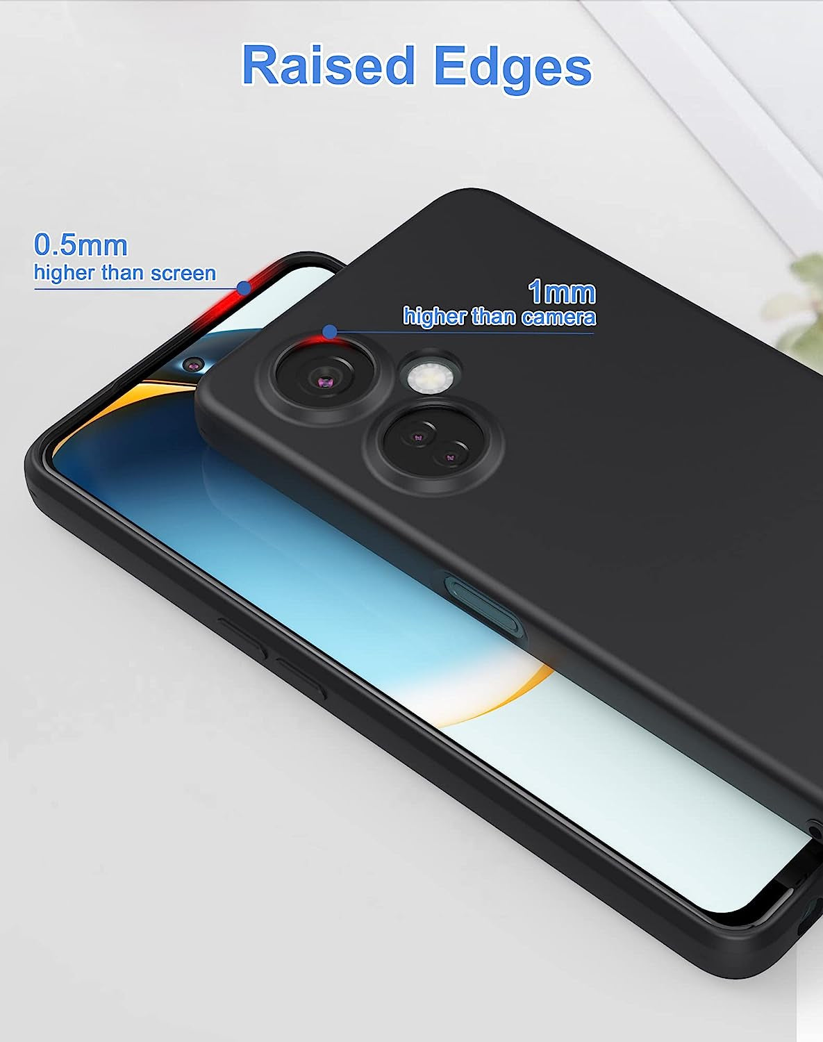 Foluu Silicone Case for Oneplus Nord N30 5G, Liquid Gel Rubber Case with Soft Microfiber Lining Cushion Slim Hard Shell Shockproof Protective Cover for Oneplus Nord N30 5G 2023 (Black)  Foluu   