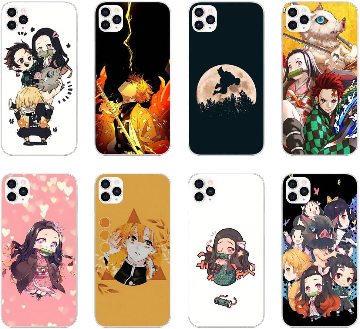 Compatible with Case LG G8 | LG G8 Thinq Sla'Yer Nezuko Inosuke De'Mon Tanjirou 561 Slim Covered Soft Gel Rubber Case Clear  Tongstar   