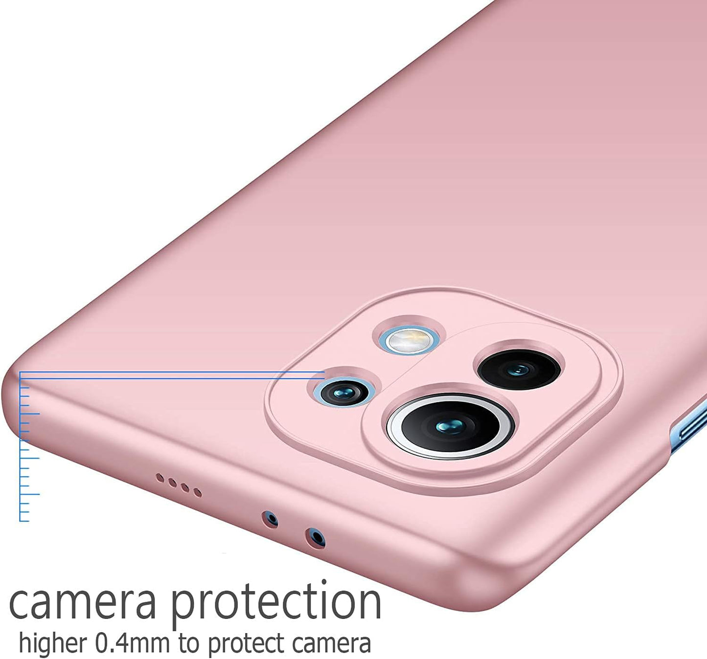 Bohao Case for Xiaomi Mi 13 Case Slim Protective Lightweight Mi 13 [Defend from Shock/Scratch/Slip/Fingerprint] PC Hard Ultra Thin Phone Cover for Xiaomi Mi 13-Red  Bohao   