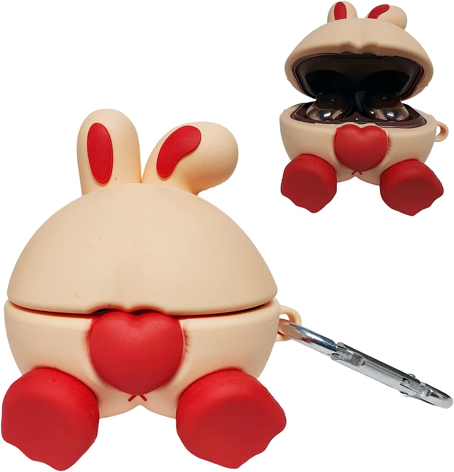 CASEVERSE Case for Samsung Galaxy Buds2 Pro/Galaxy Buds 2/Galaxy Buds Live/Galaxy Buds Pro, Cute Silicone Anime Charging Protection Cover with Keychain  CASEVERSE Rabbit  