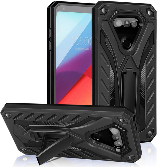 AFARER Case Compatible with LG G6 5.7 Inch, Military Grade 12Ft Drop Tested Protective Case with Kickstand,Military Armor Dual Layer Protective Cover - Black  AFARER   