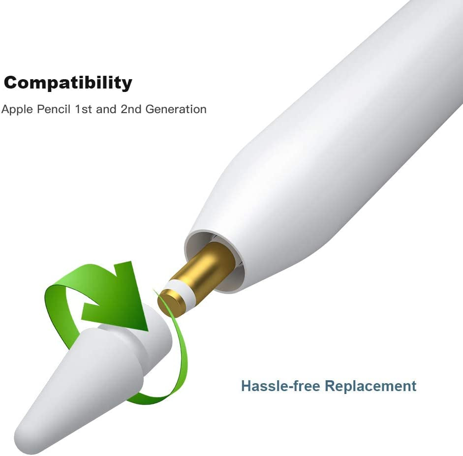 APETOO Compatible with Apple Pencil Tips and Cap Replacement/Charging Adapter for Apple Pencil 1St Generation, 4 Pack for Apple Pencil Cap Magnetic/Ipencil Charger/Ipencil Nibs for Ipad Pro Pencil  APETOO   