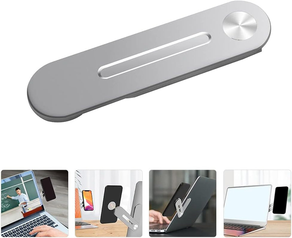 Laptop Extension Bracket Side Mount Clip on Monitor Magnetic Laptop Phone Stand (Silver)- Phone Stand  TEHAUX   