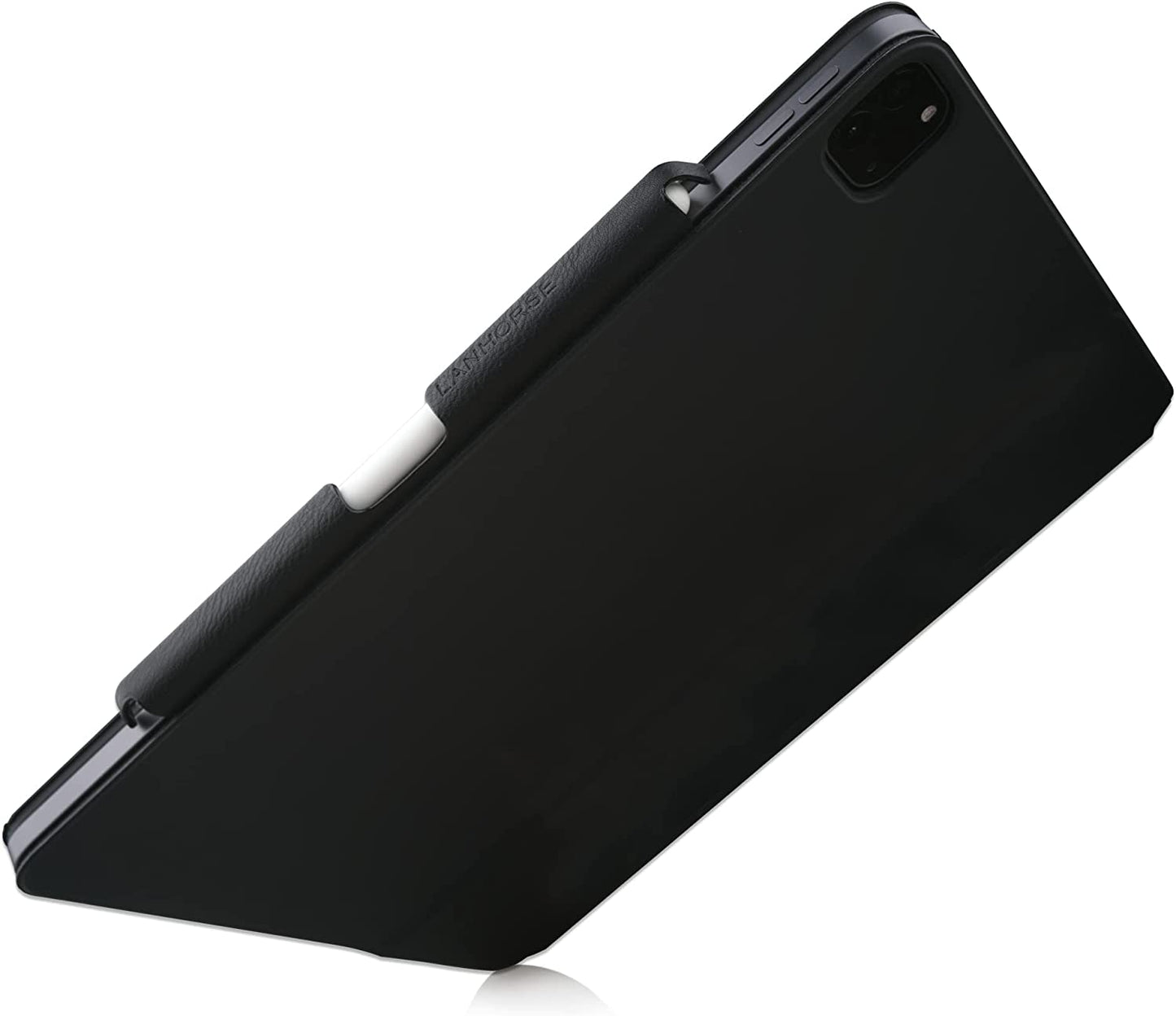 Lanhorse Air Pencil Holder Compatible for Apple Pencil 2Nd Gen, Handmade with Leather, to Be Used for Magic Keyboard, Smart Keyboard Folio, Smart Folio. (Black)  lanhorse   