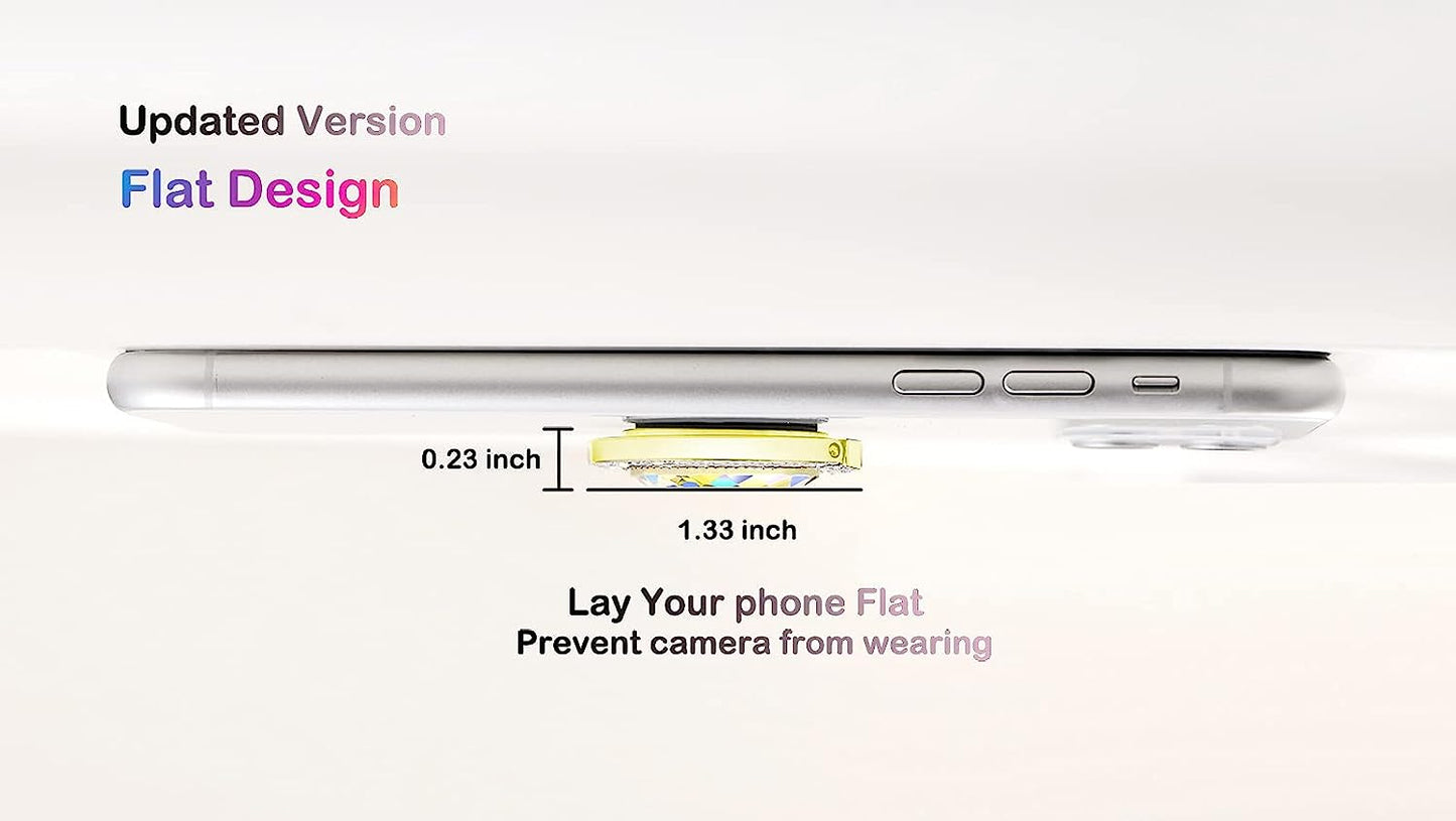 Lenoup Glitter Bling Bling Phone Ring Holder,Sparkle Phone Ring Grip Artificial Stand with Flat Diamond,Flat Rhinestone Cell Finger Ring for Phones,Pad(Gold)  lenoup   