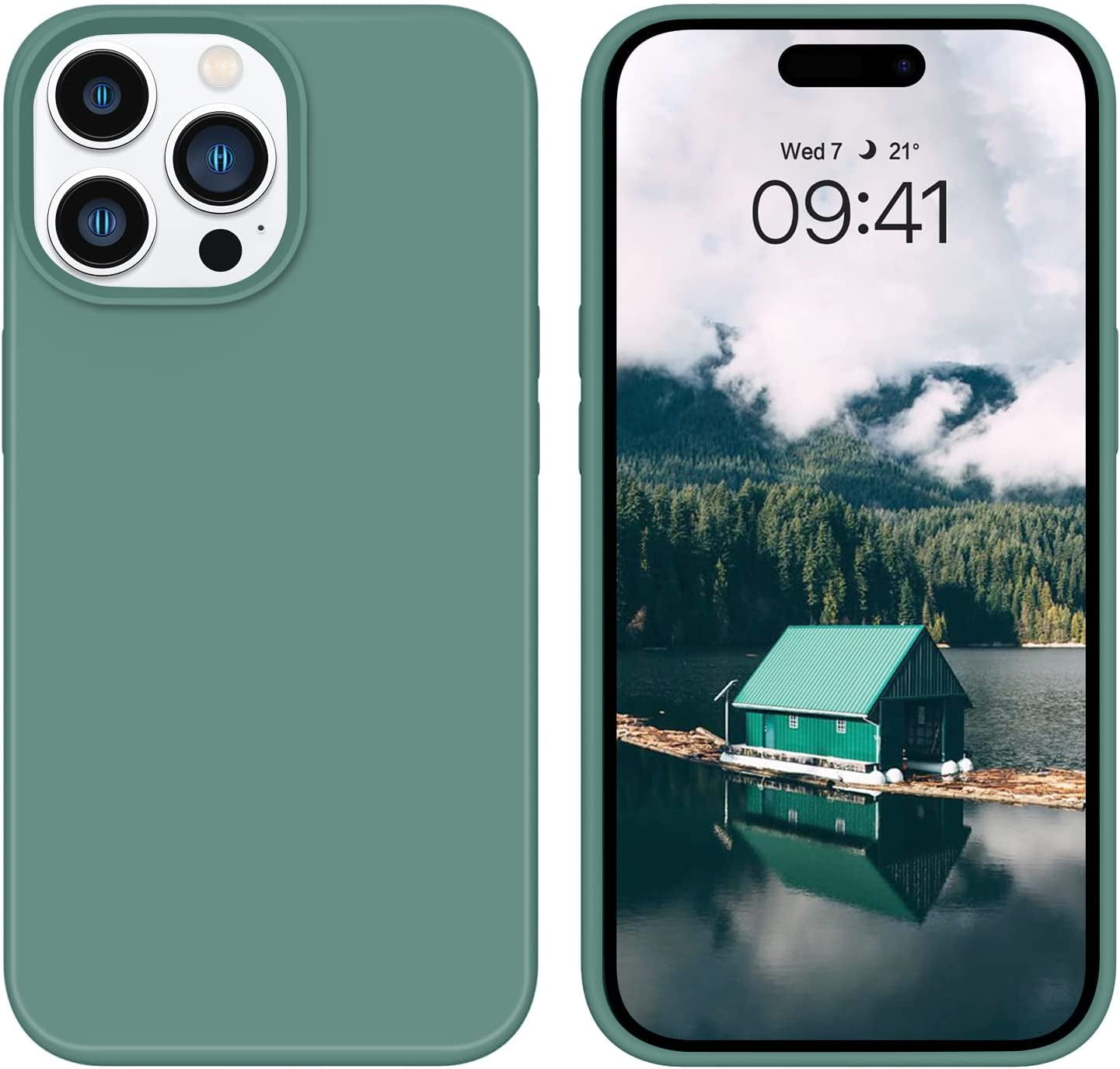 GUAGUA Compatible with Iphone 14 Pro Max Case 6.7 Inch Liquid Silicone Soft Gel Rubber Slim Microfiber Lining Cushion Texture Cover Shockproof Protective Case for Iphone 14 Pro Max, Brown  GUAGUA   