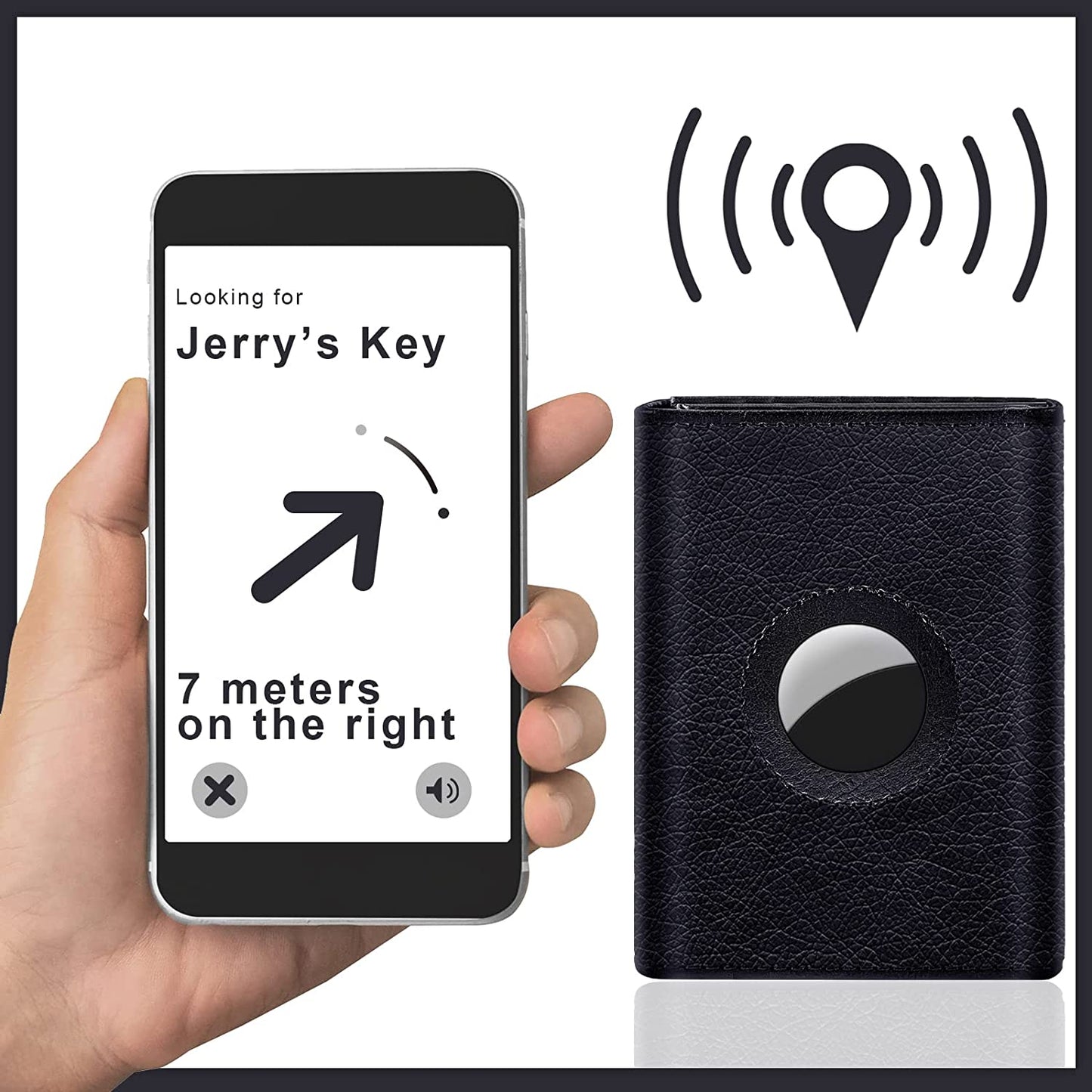 Weewooday Slim Wallet Compatible with Airtag Wallet Card Case Multifunctional Trifold Wallet Credit Card Holder Magnetic Men Wallet Automatic Popup Mini Aluminum Wallet for Men Women Gift (Black)  Weewooday   