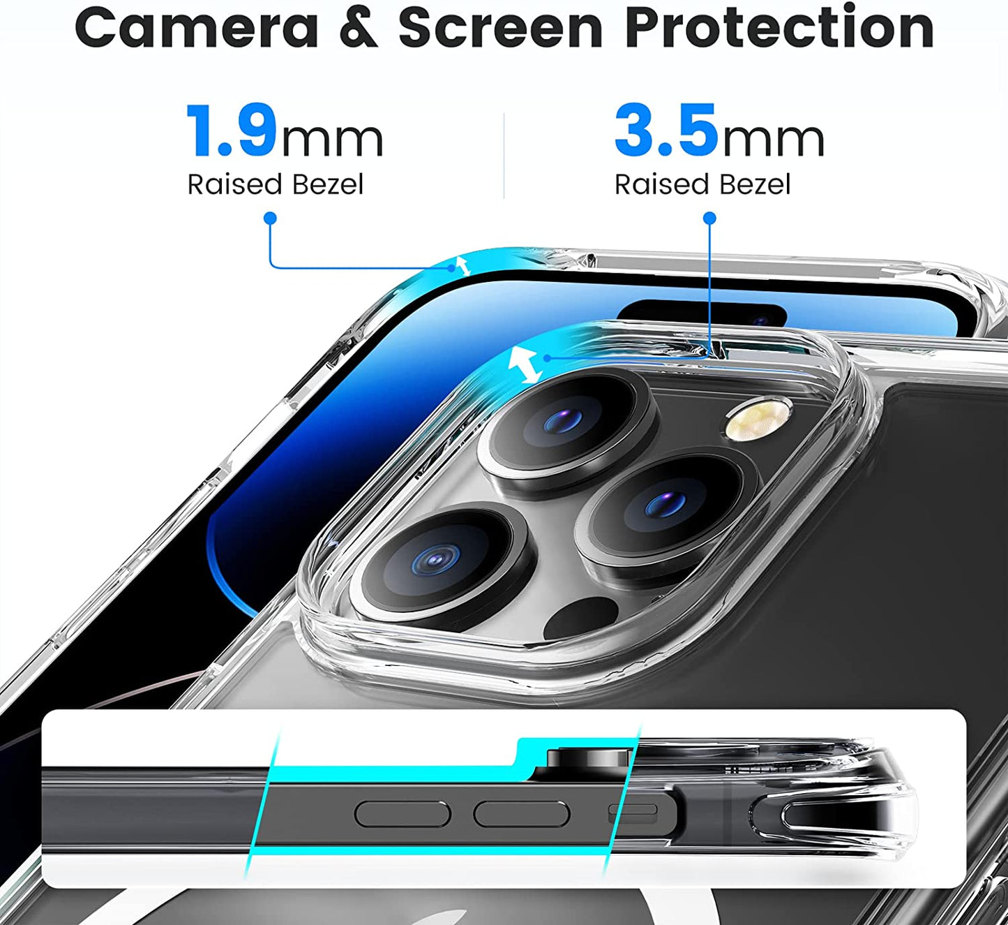 Mkeke for Iphone 14 Pro Max Case Clear Magnetic Version Work with Magsafe Non Yellowing Shockproof Case with Military Grade Protection for Apple Iphone 14 Pro Max 2022  Shenzhen Make Technology Company Limited   